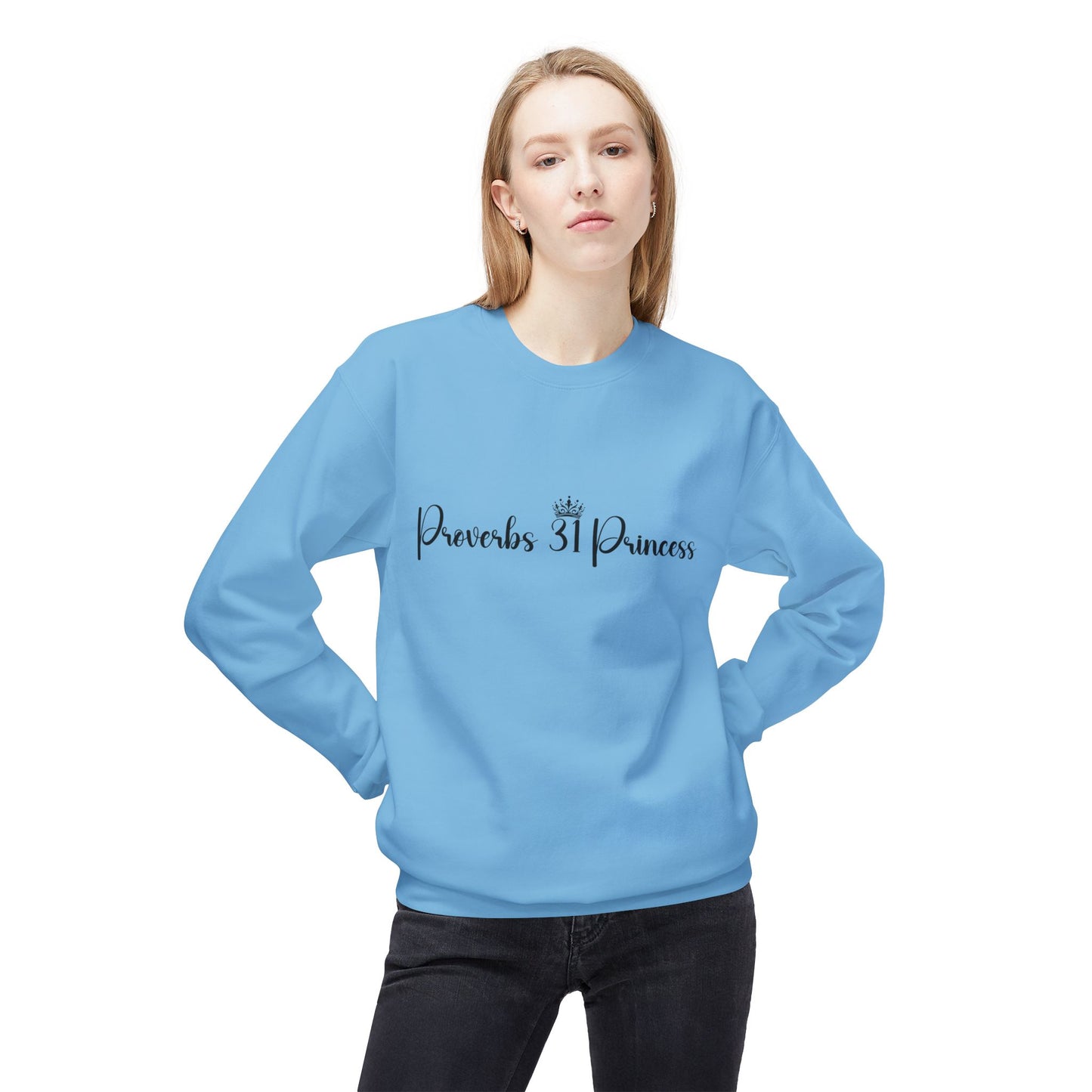 Proverbs 31 Princess Women's Relaxed Sweatshirt (Black Logo)