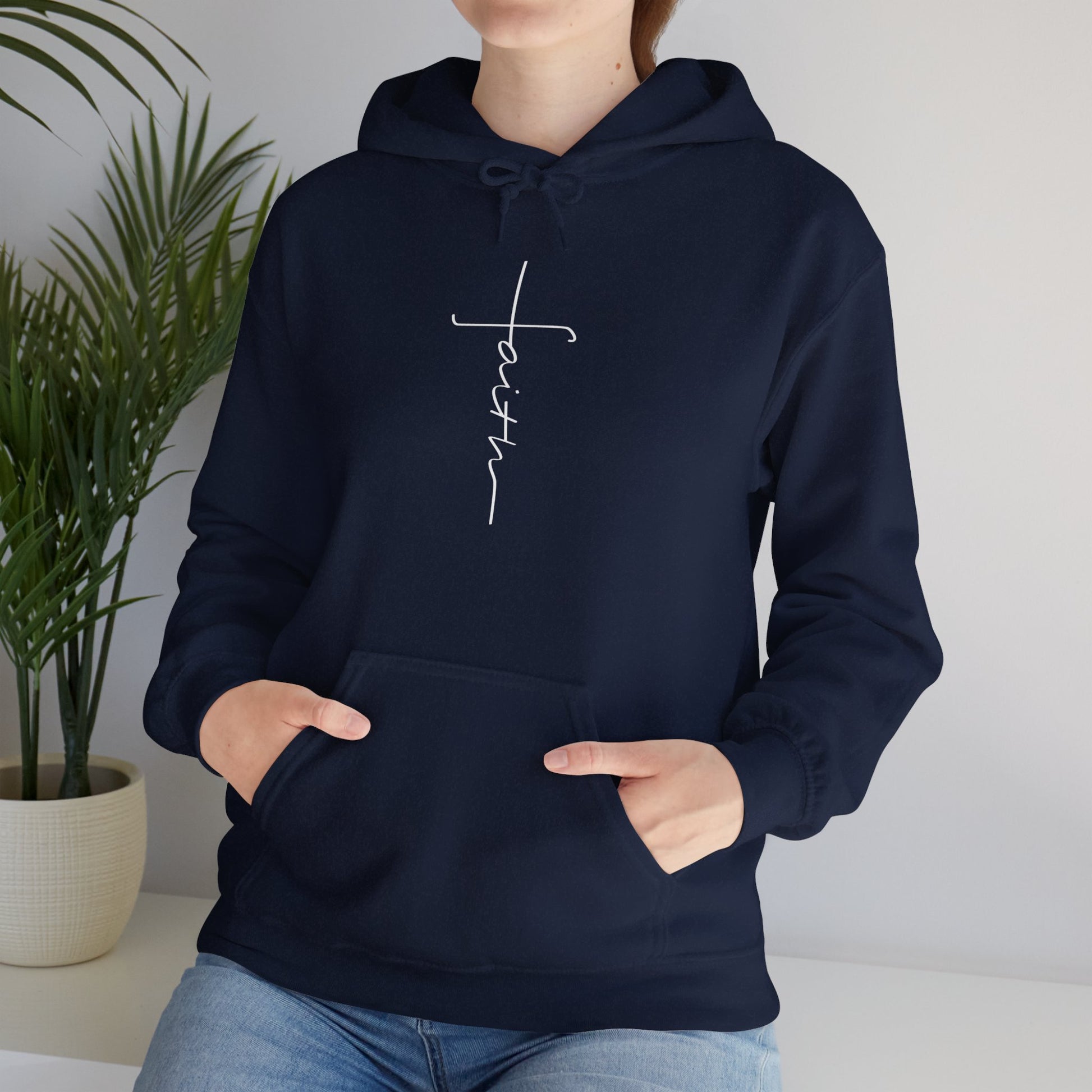 Cross Made From Faith Women's Hoodie (White) - Sweet Baby Jeez Teez