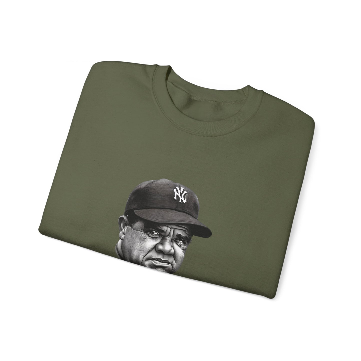 Strike Out Babe Ruth Men's Crewneck Sweatshirt (IW Grayscale Logo) - Sweet Baby Jeez Teez