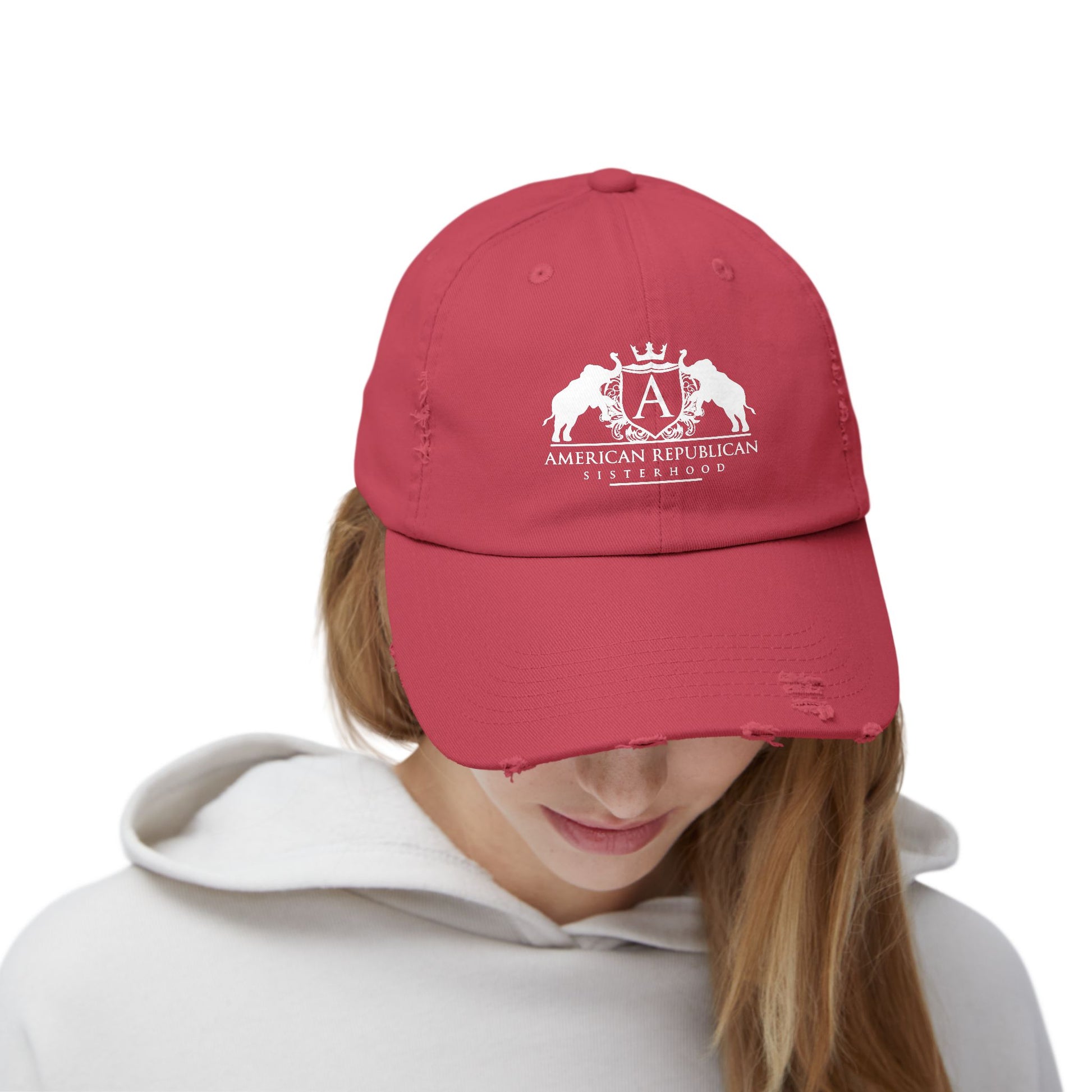 ARS White Logo Distressed Cap (ARS) - Sweet Baby Jeez Teez