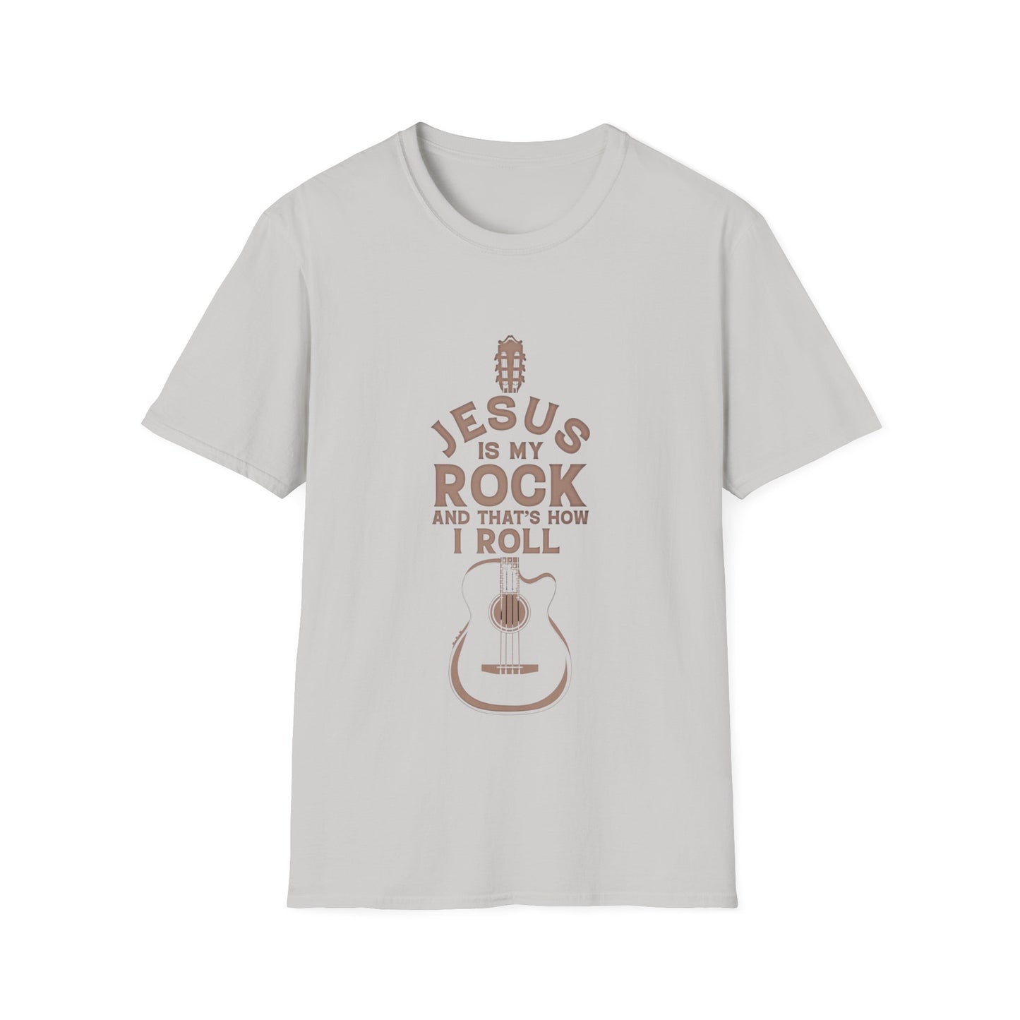 Jesus is My Rock Mens Tshirt (Tan Logo) - Sweet Baby Jeez Teez