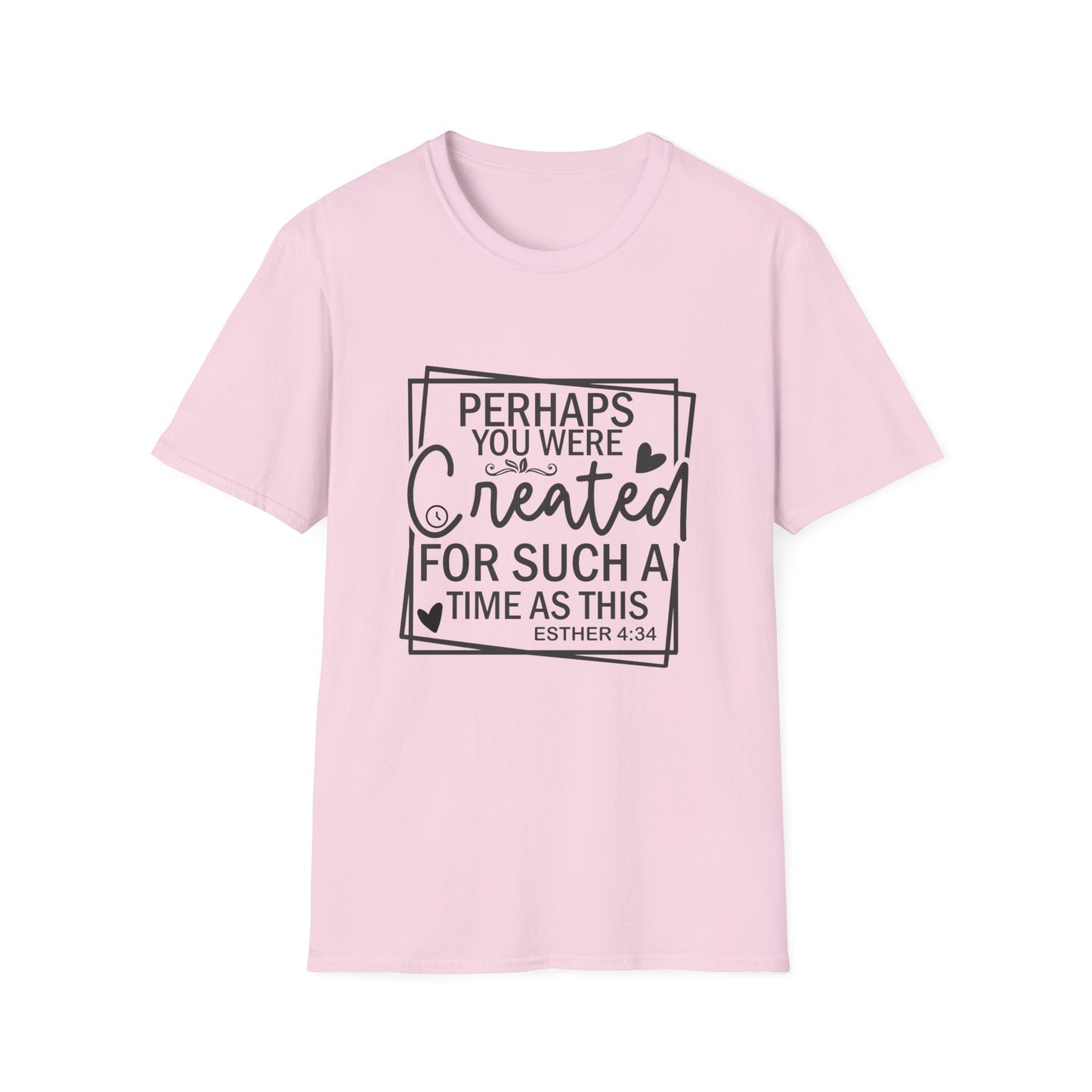 Esther 4:14 Women's Relaxed Softstyle Tshirt (Black Logo) - Sweet Baby Jeez Teez