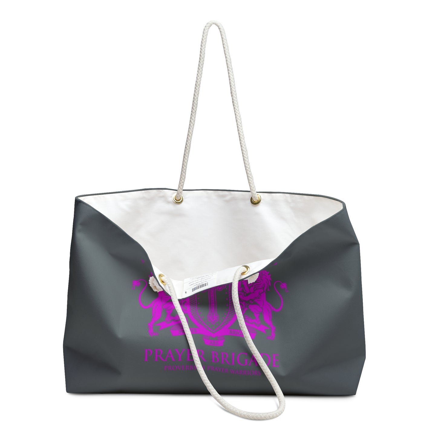 ARS Prayer Brigade Weekender Bag (Dark Gray with Hot Pink Logo)