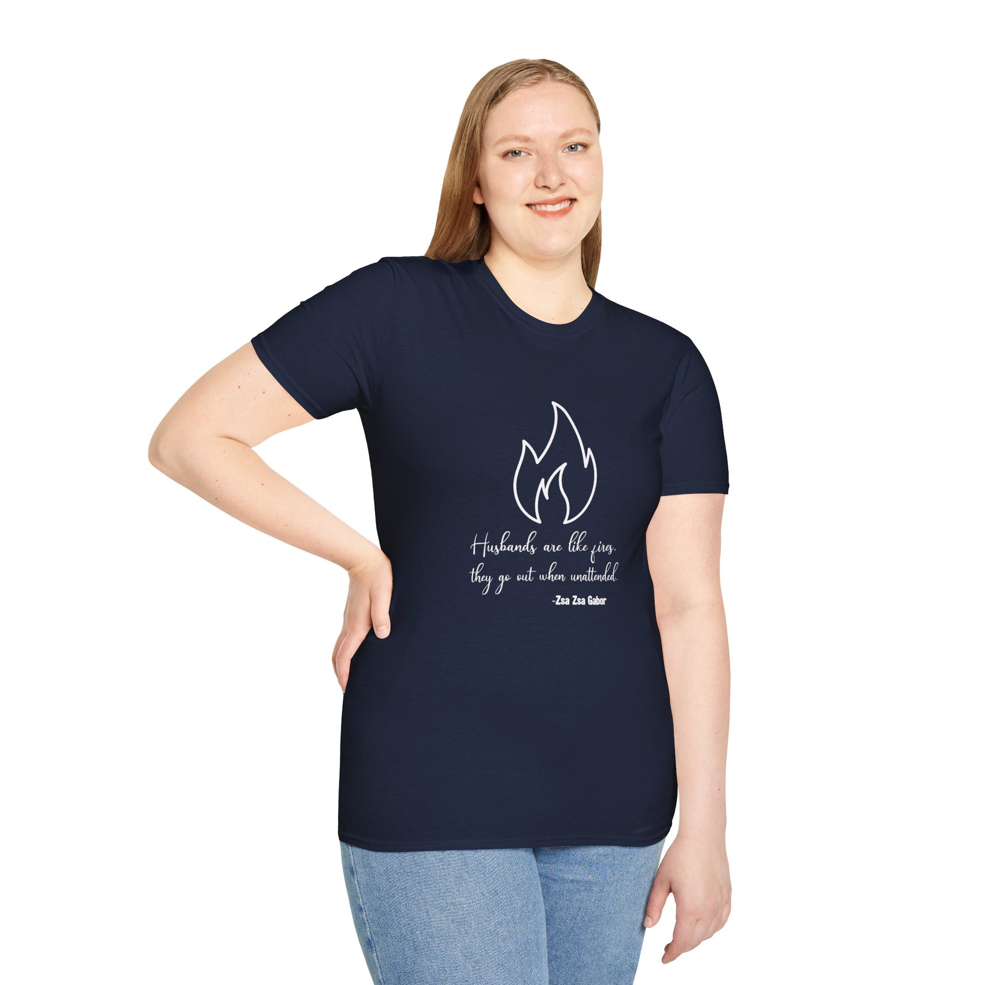 Fires Women's Relaxed/Plus Tshirt (IM - White Logo) - Sweet Baby Jeez Teez