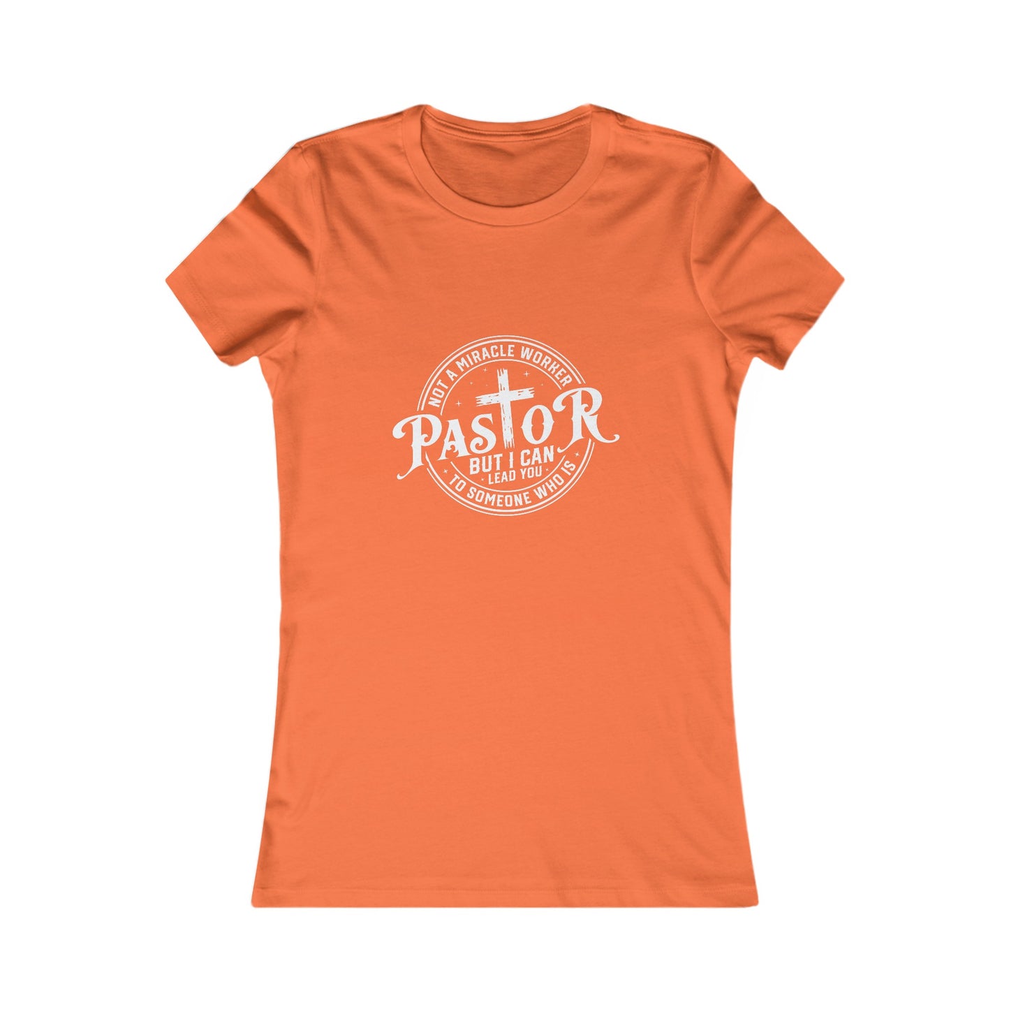 Pastor Women's Fitted Tshirt (White Logo) - Sweet Baby Jeez Teez