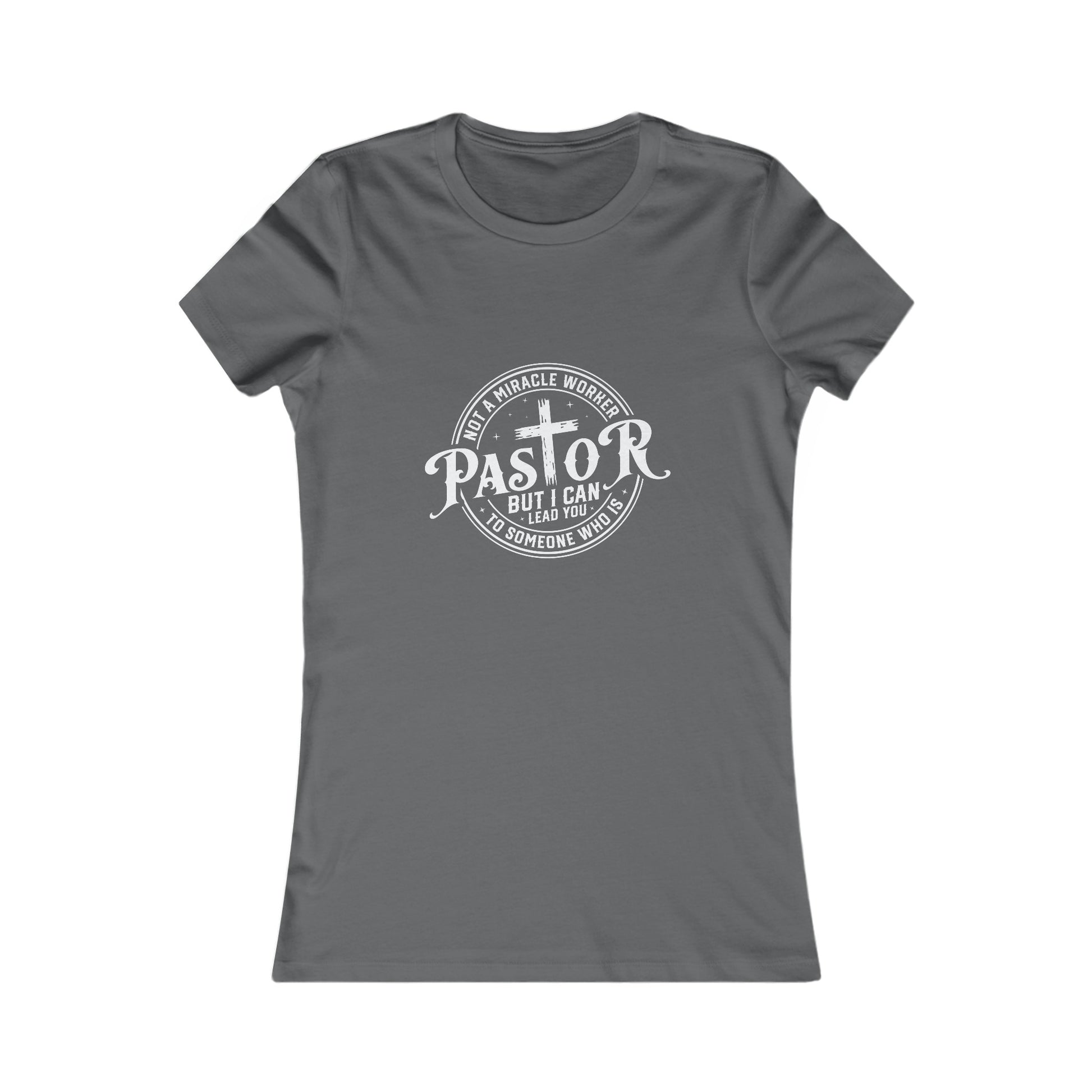Pastor Women's Fitted Tshirt (White Logo) - Sweet Baby Jeez Teez
