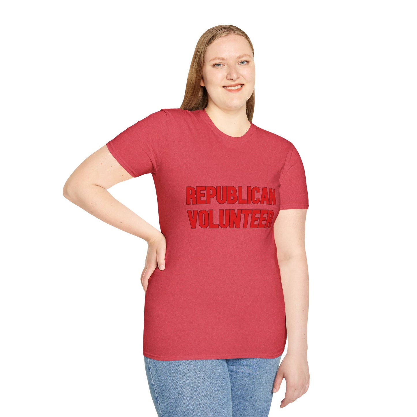 Republican Volunteer Unisex Tshirt (Red Logo) - Sweet Baby Jeez Teez