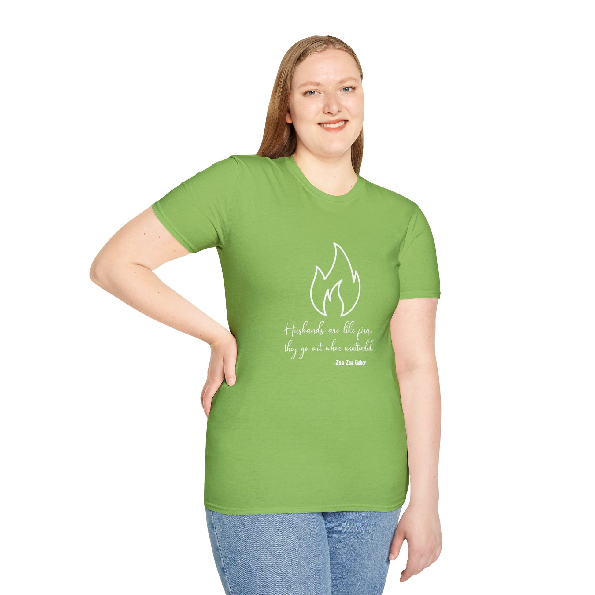 Fires Women's Relaxed/Plus Tshirt (IM - White Logo) - Sweet Baby Jeez Teez