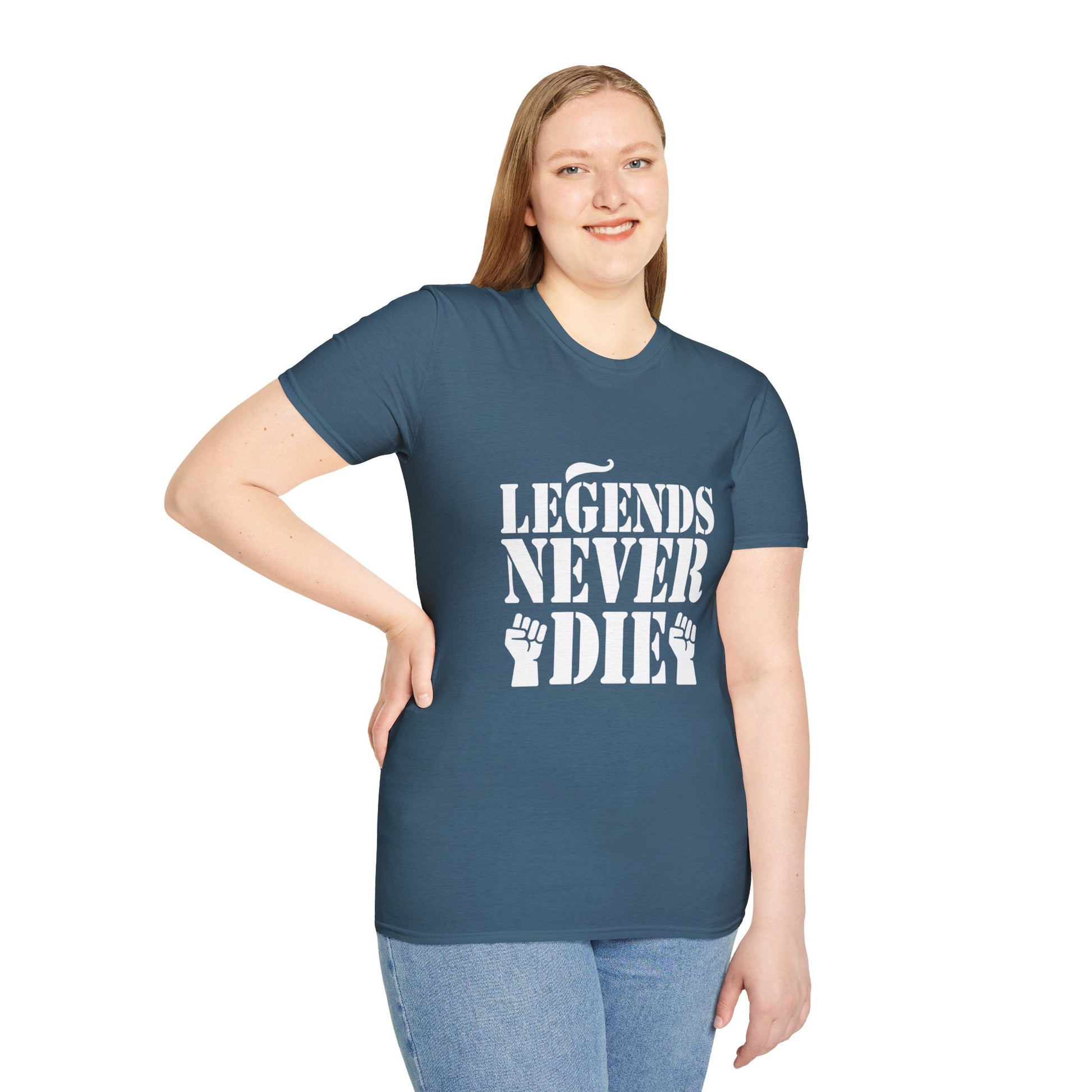 Legends Women's Relaxed/Plus Tshirt (White Logo) - Sweet Baby Jeez Teez