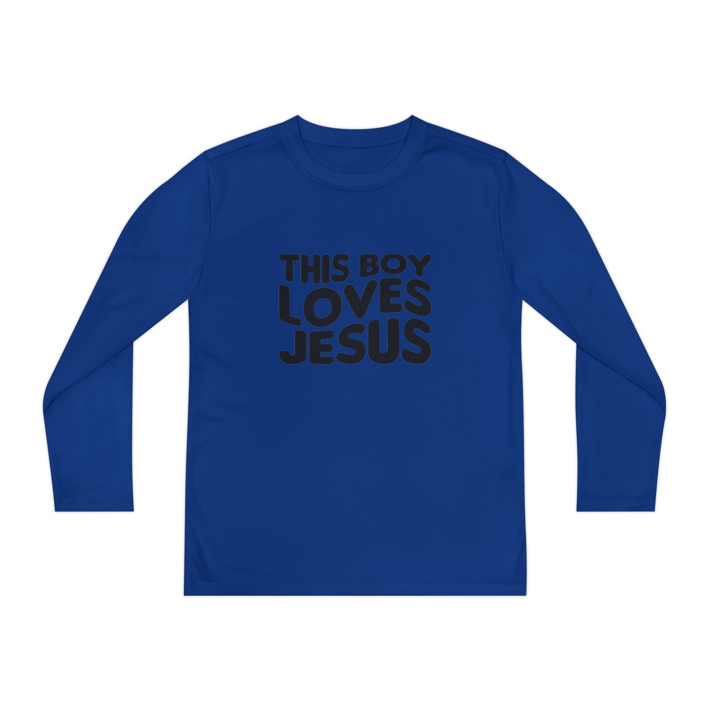 This Boy Loves Jesus Youth Long Sleeve Tshirt - Sweet Baby Jeez Teez