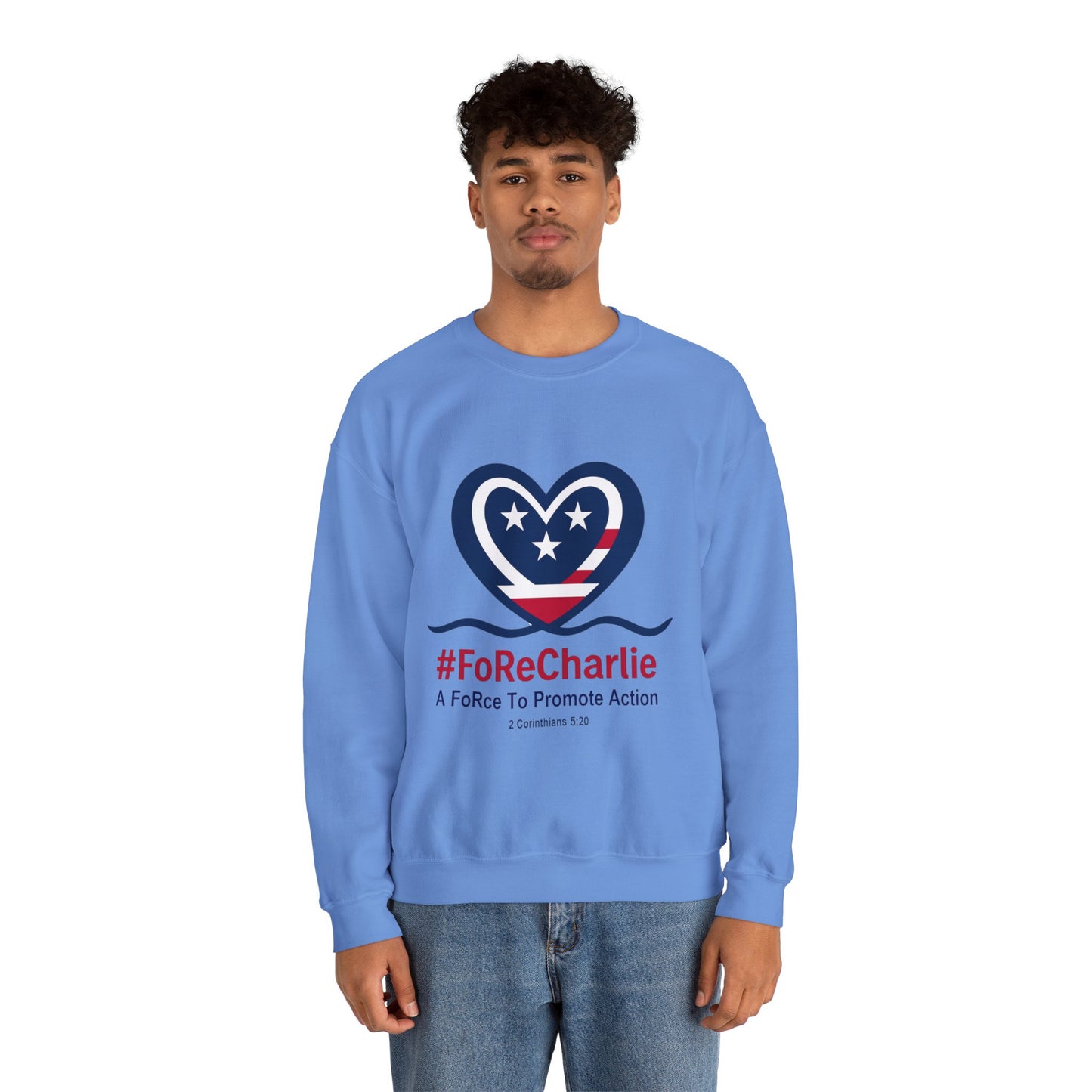 "FoRe Charlie" Ambassador Pageant Memorial Sweatshirt for Charlie Kirk (Heart Logo)