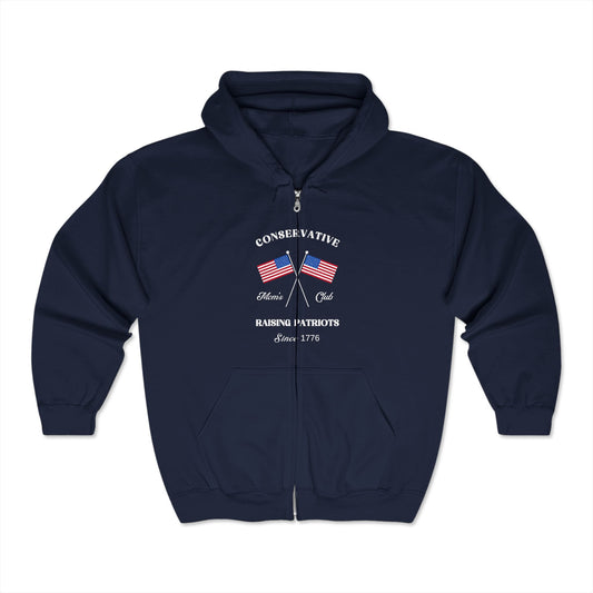 Conservative Mom's Club Hoodie (White Logo) - Sweet Baby Jeez Teez