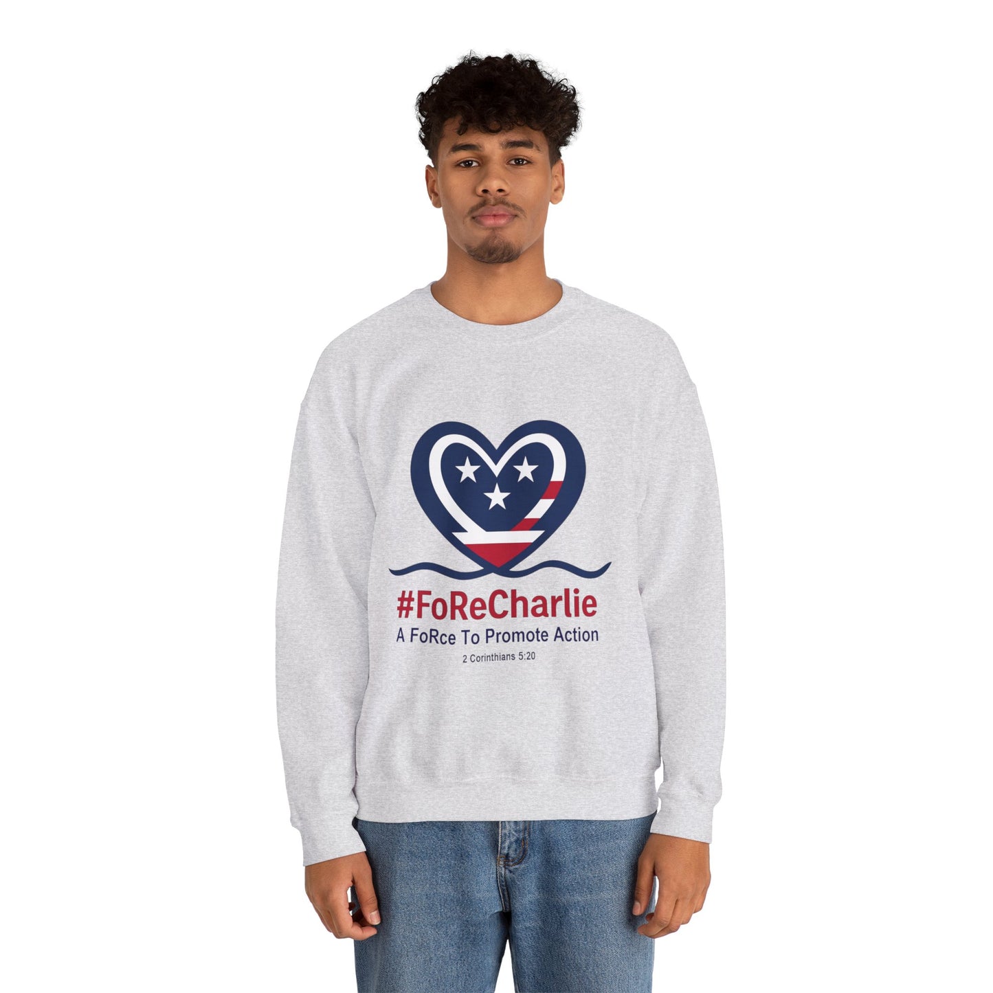 "FoRe Charlie" Ambassador Pageant Memorial Sweatshirt for Charlie Kirk (Heart Logo)