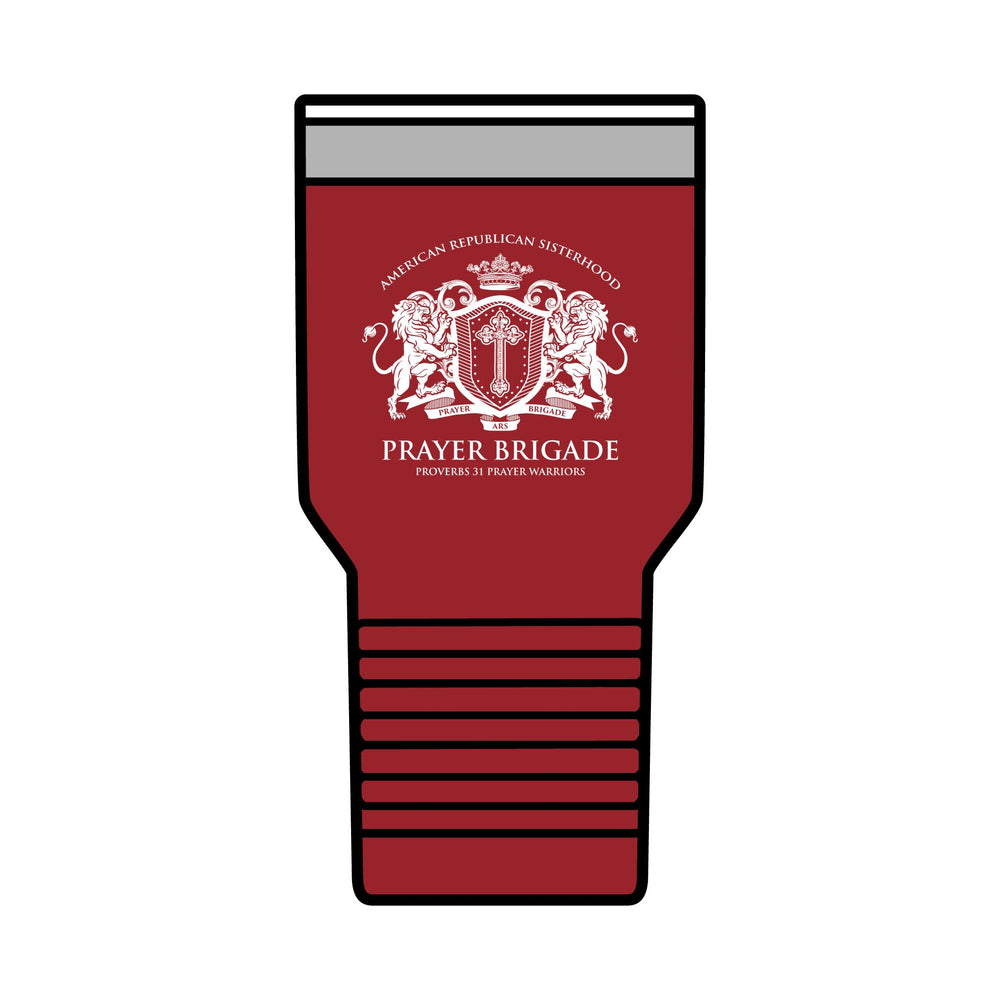ARS Prayer Brigade Insulated Tumbler (30oz - White Logo)
