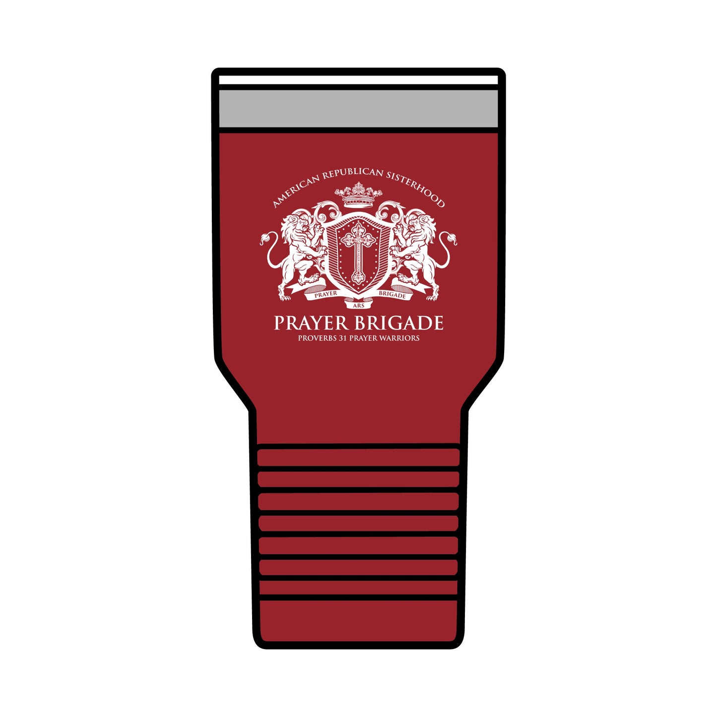 ARS Prayer Brigade Insulated Tumbler (30oz - White Logo)
