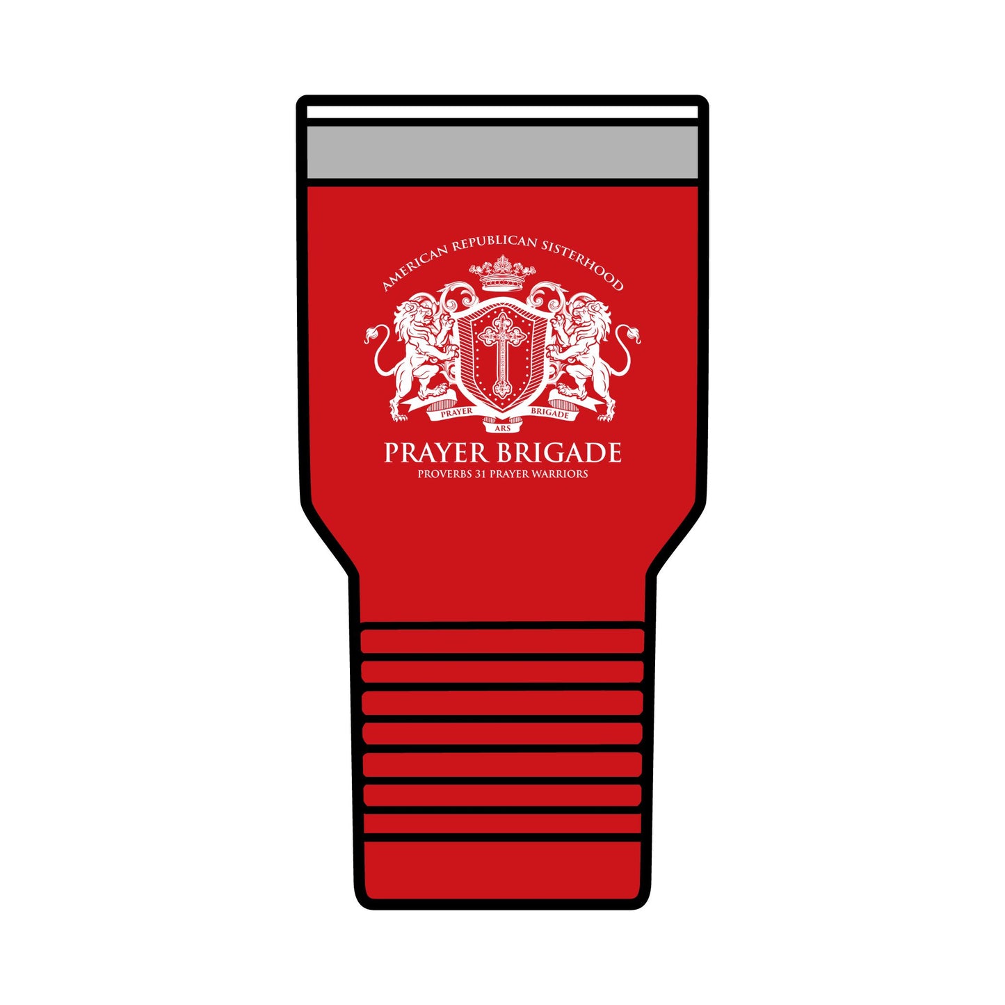 ARS Prayer Brigade Insulated Tumbler (30oz - White Logo)