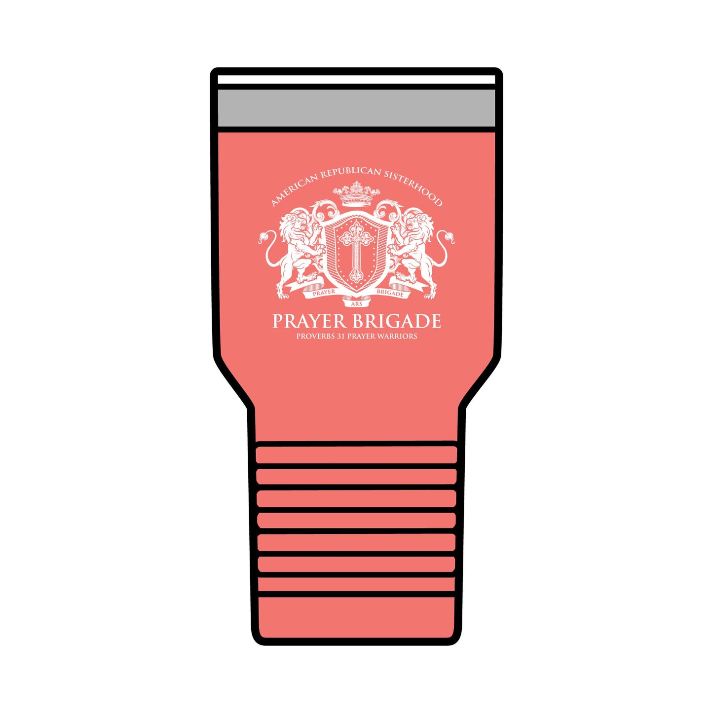 ARS Prayer Brigade Insulated Tumbler (30oz - White Logo)