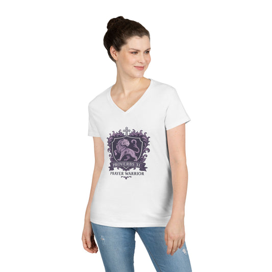 Proverbs 31 Prayer Warrior Christian Women's V-Neck T-Shirt
