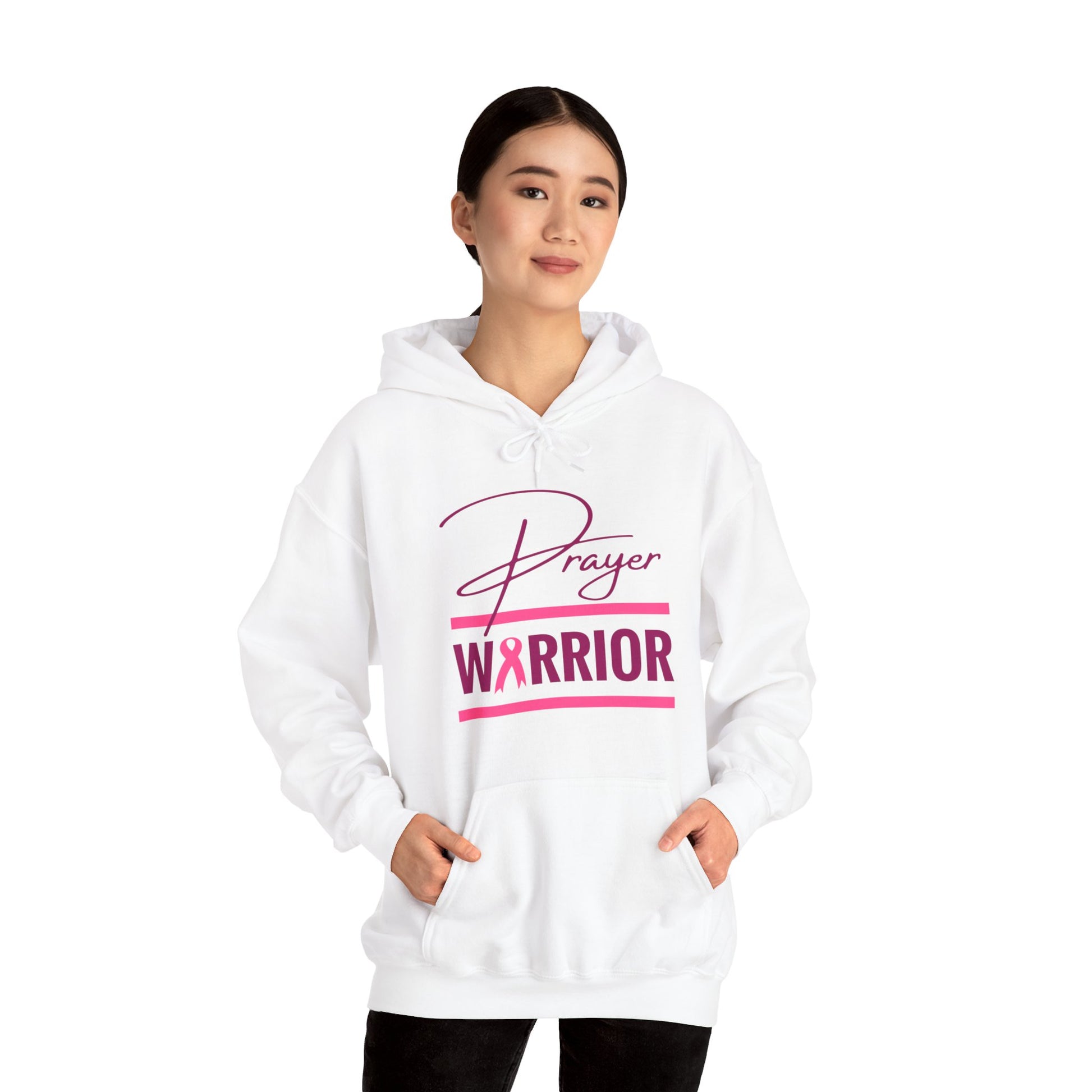 Prayer Warrior Breast Cancer Women's Sweatshirt (Pink Logo) - Sweet Baby Jeez Teez