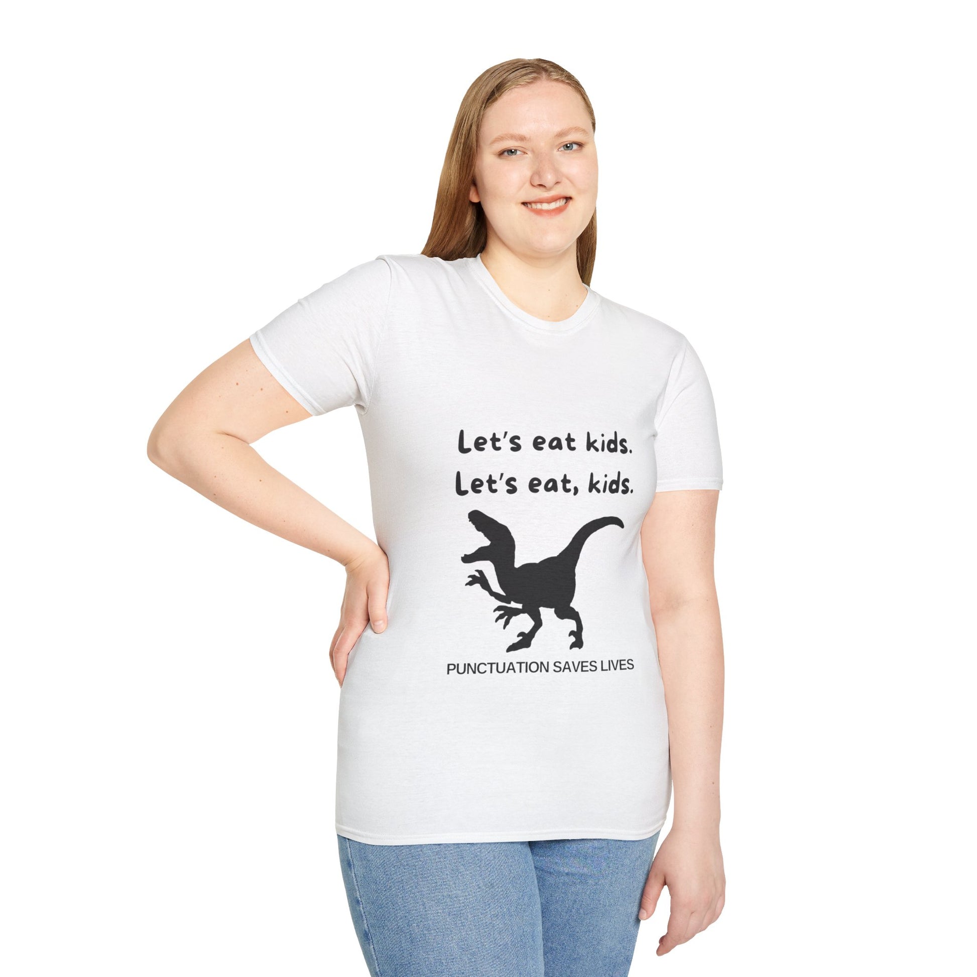Lets Eat Kids Mens Tshirt (Black Logo) - Sweet Baby Jeez Teez