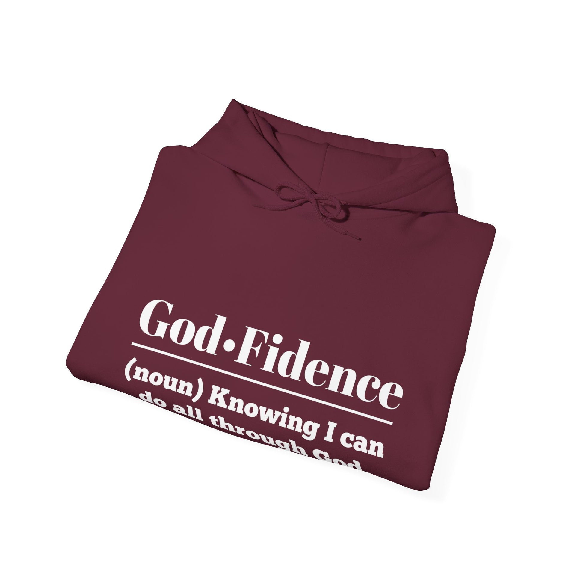 God-Fidence Men's Hoodie (White Logo) - Sweet Baby Jeez Teez