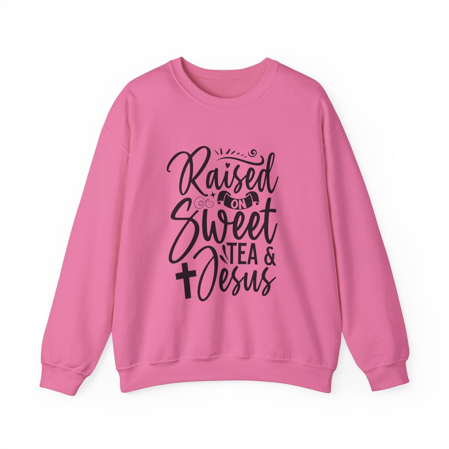 Sweet Tea and Jesus Women's Relaxed Sweatshirt (Black Logo) - Sweet Baby Jeez Teez