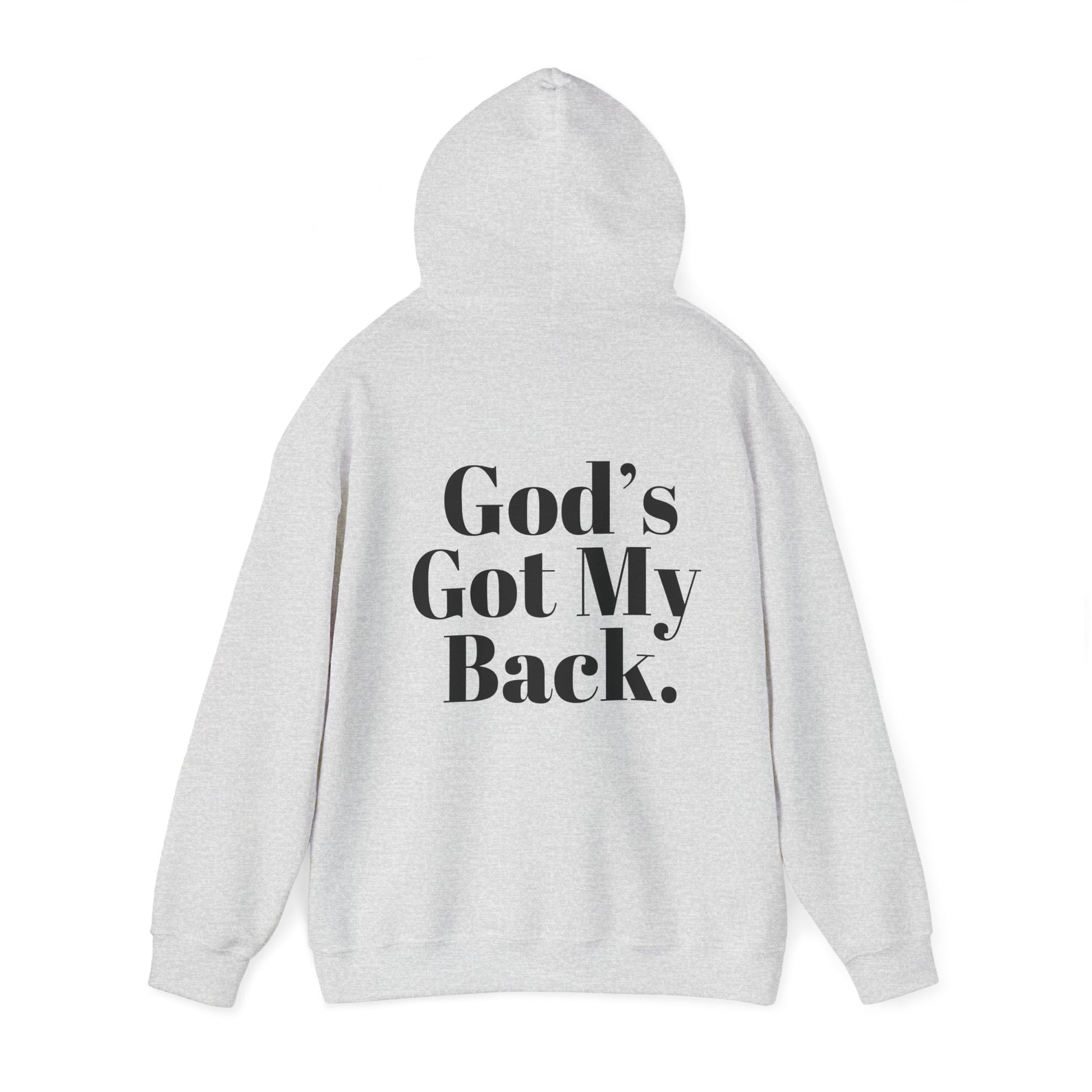 God's Got My Back Men's Hoodie (Black Logo) - Sweet Baby Jeez Teez