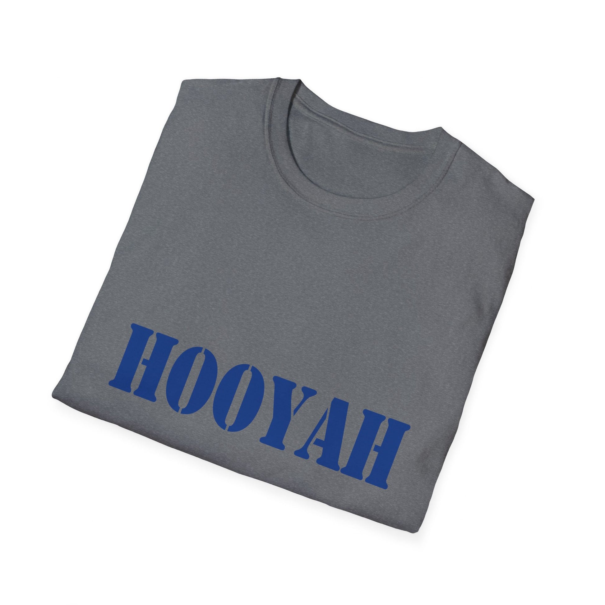 HOOYAH (Navy) Unisex Tshirt (MM Blue Logo) - Sweet Baby Jeez Teez