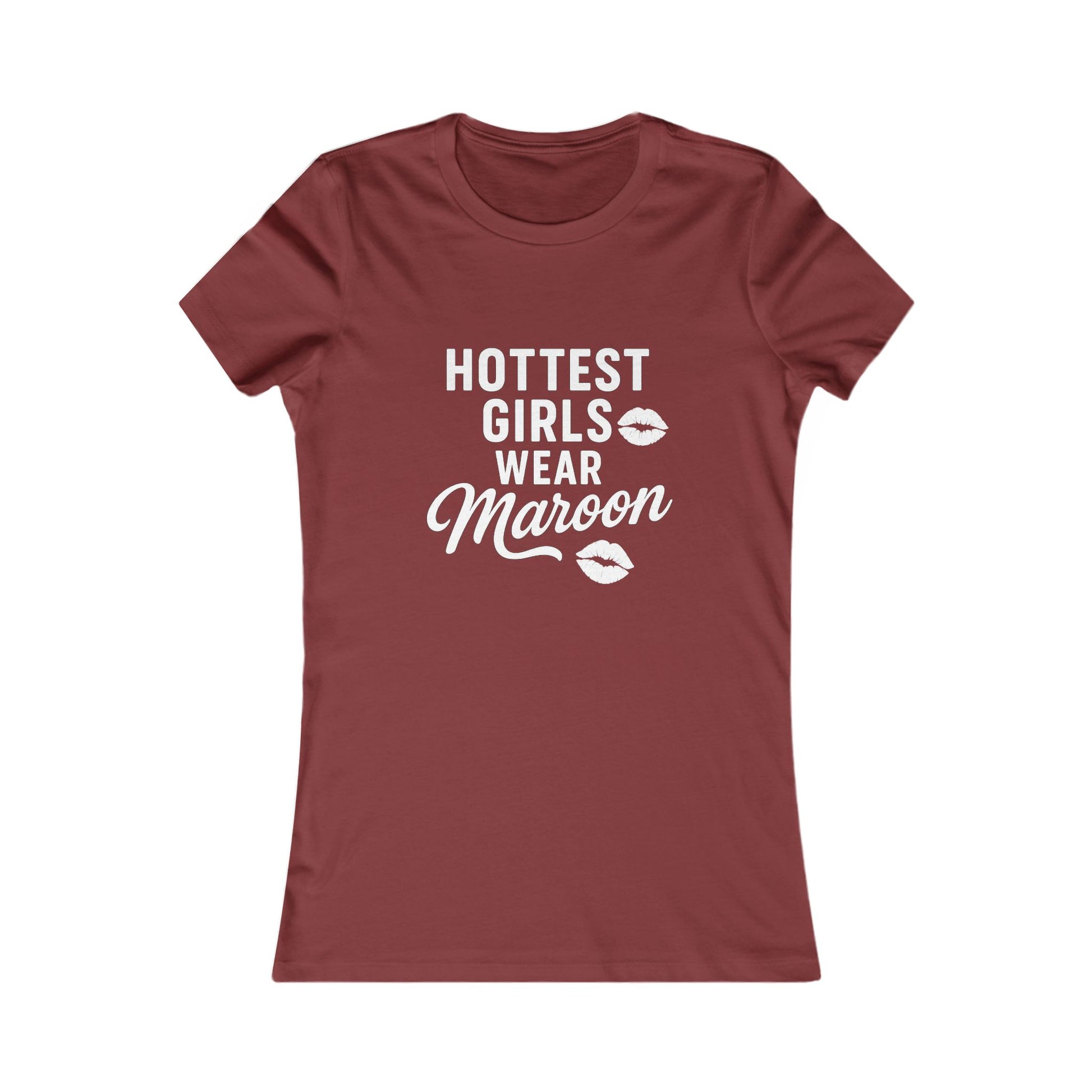 Hottest Girls Wear Maroon Aggie Women's Fitted Tshirt - Sweet Baby Jeez Teez