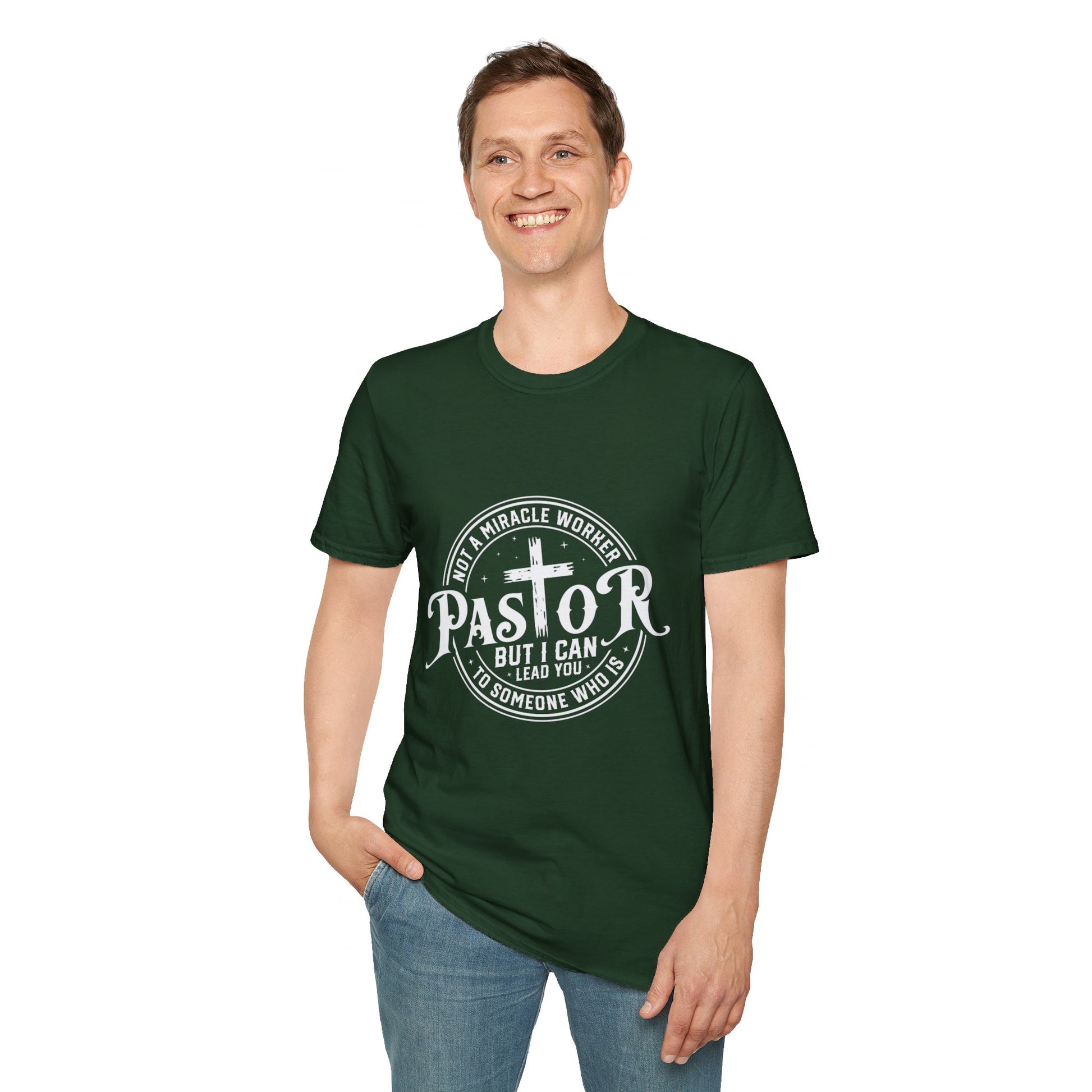 Pastor Men's Tshirt (White Logo) - Sweet Baby Jeez Teez