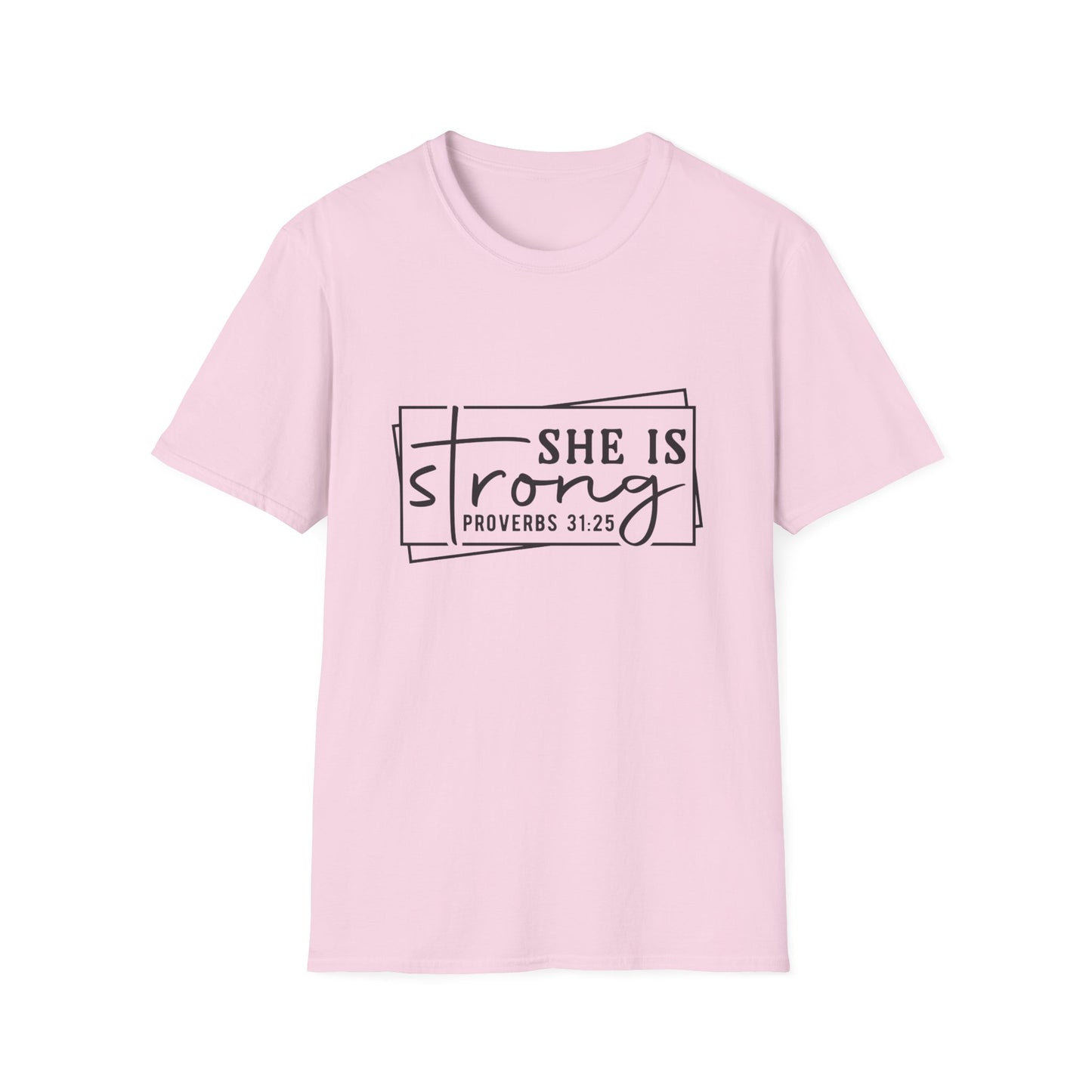 She is Strong Women's Relaxed/Plus Tshirt (Box Logo) - Sweet Baby Jeez Teez