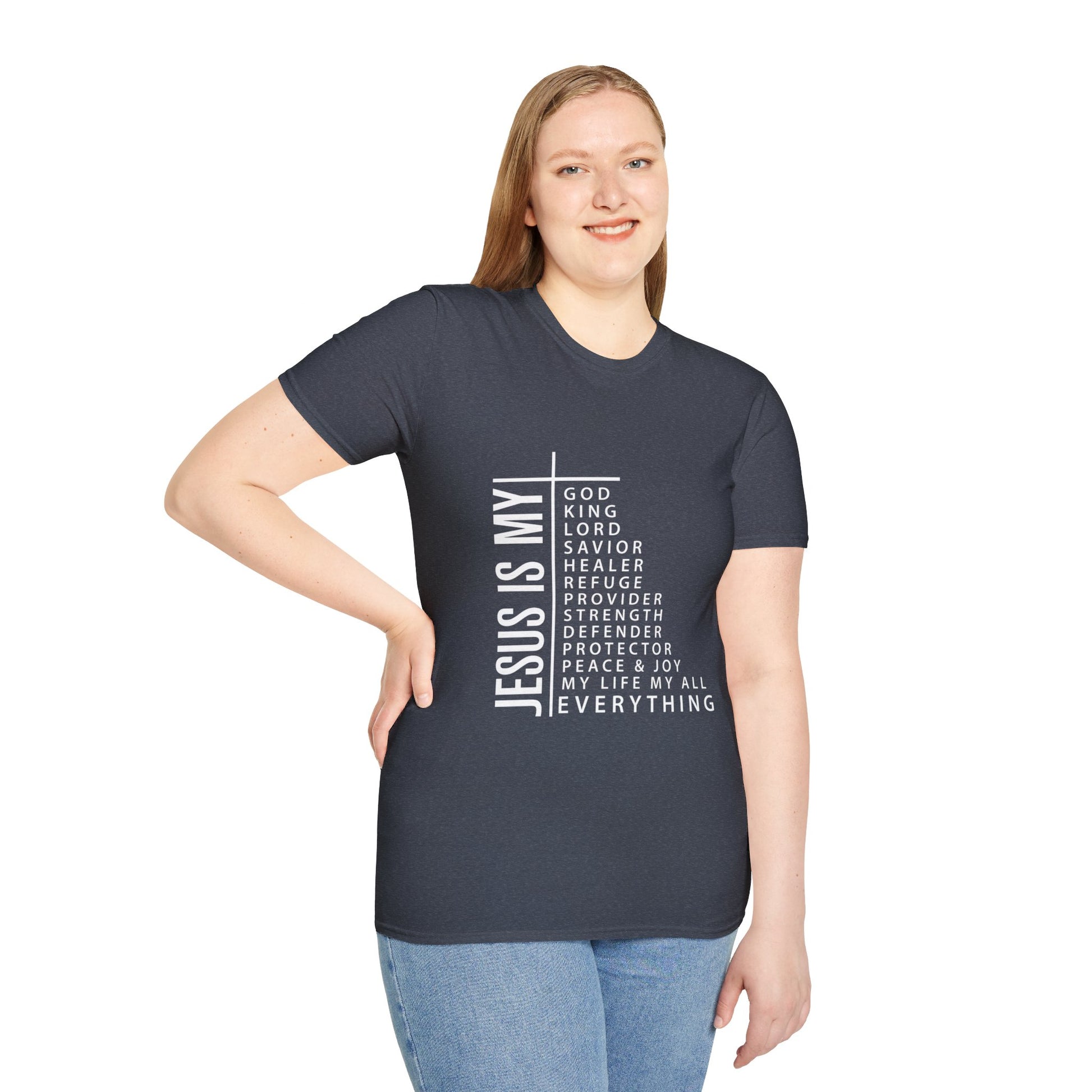 Jesus is My Women's Relaxed/Plus Tshirt (White Logo) - Sweet Baby Jeez Teez