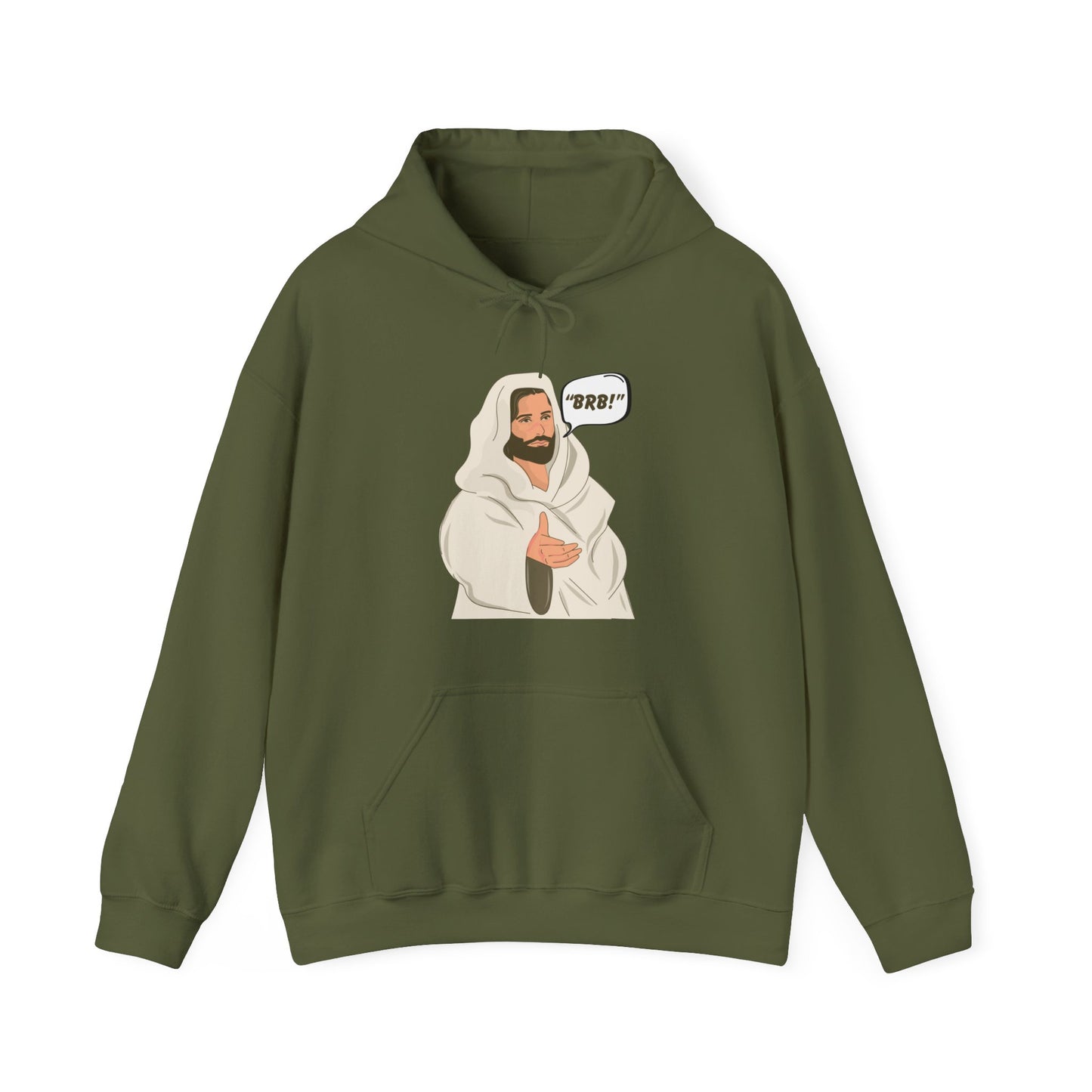 Be Right Back Men's Hoodie (Cartoon Logo) - Sweet Baby Jeez Teez
