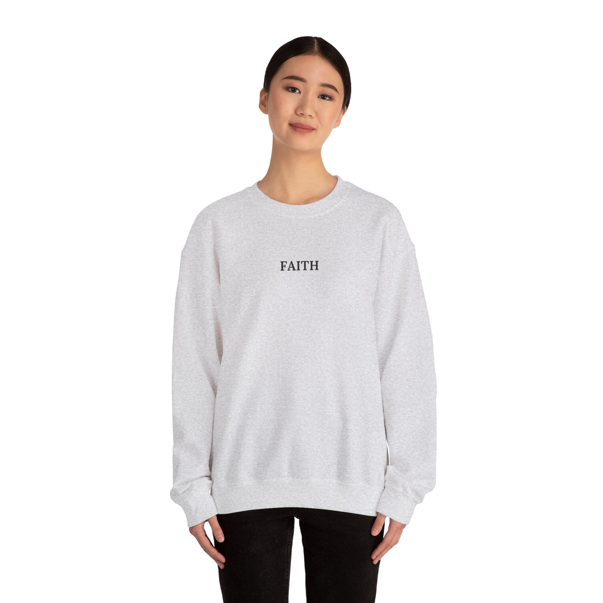 Have a Little Faith Women's Relaxed Sweatshirt (Black Logo) - Sweet Baby Jeez Teez