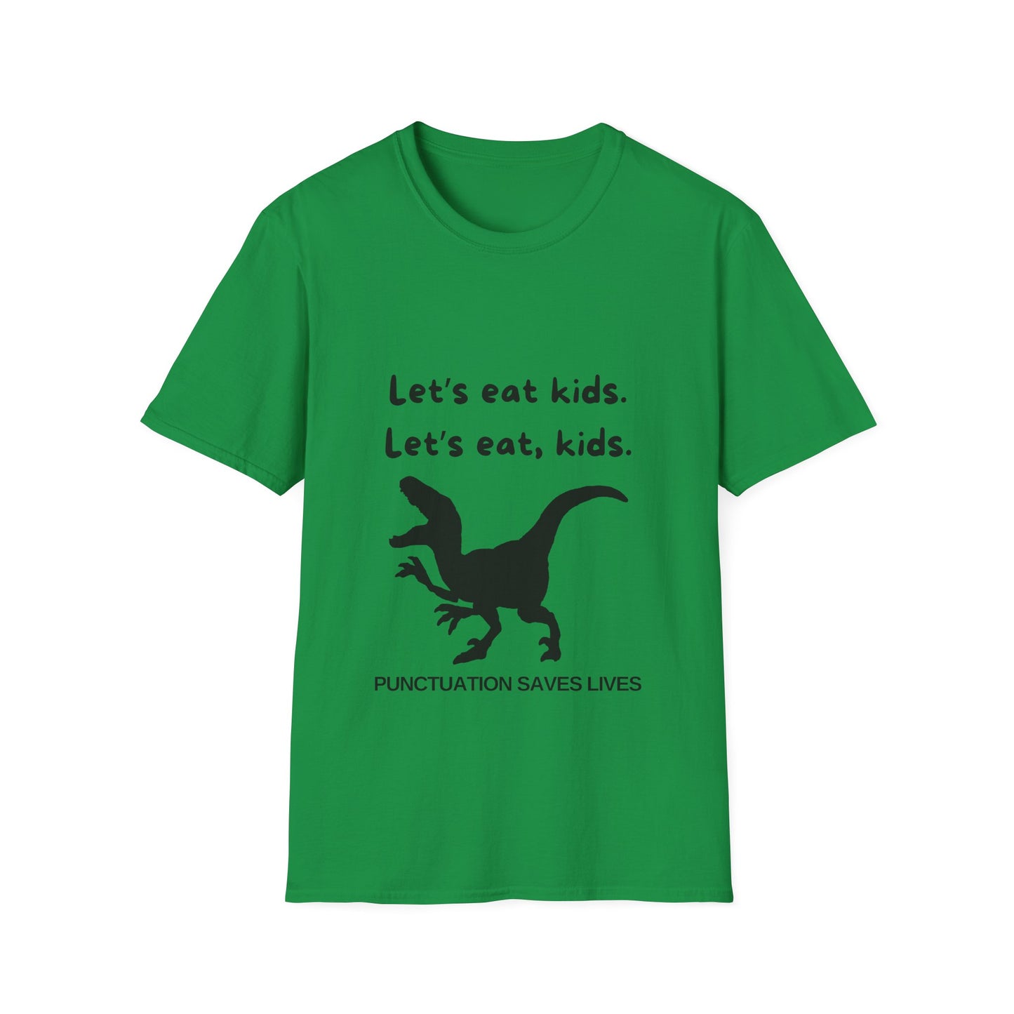 Lets Eat Kids Mens Tshirt (Black Logo) - Sweet Baby Jeez Teez