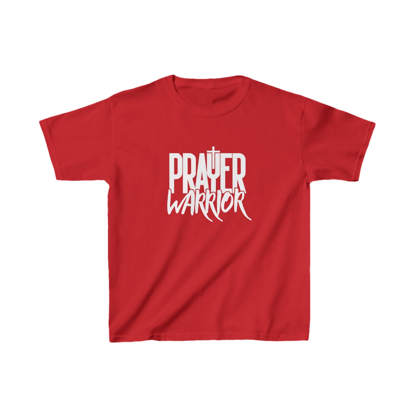 Prayer Warrior Boy's Tshirt (White Logo)