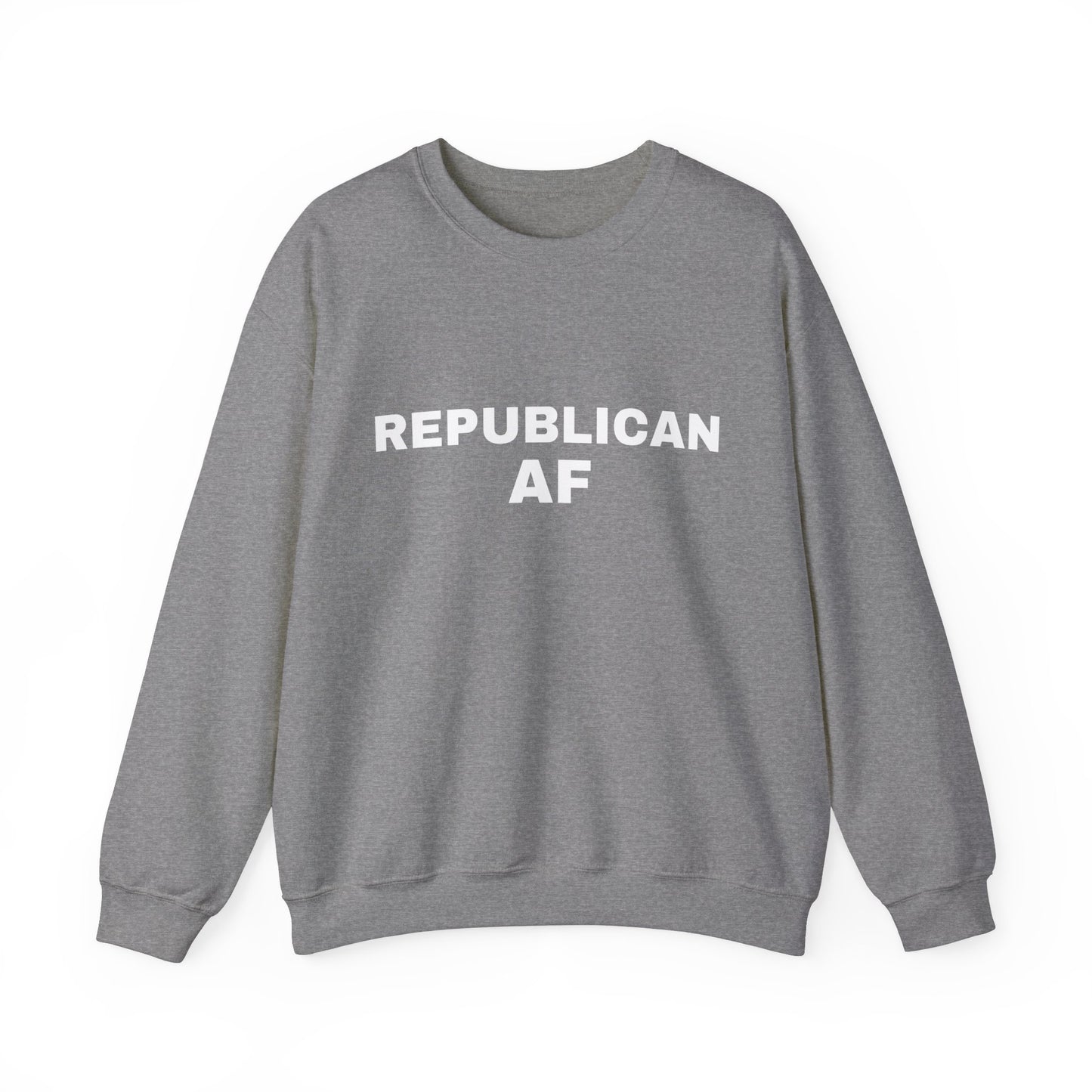 Republican AF Men's Crewneck Sweatshirt (White Logo) - Sweet Baby Jeez Teez
