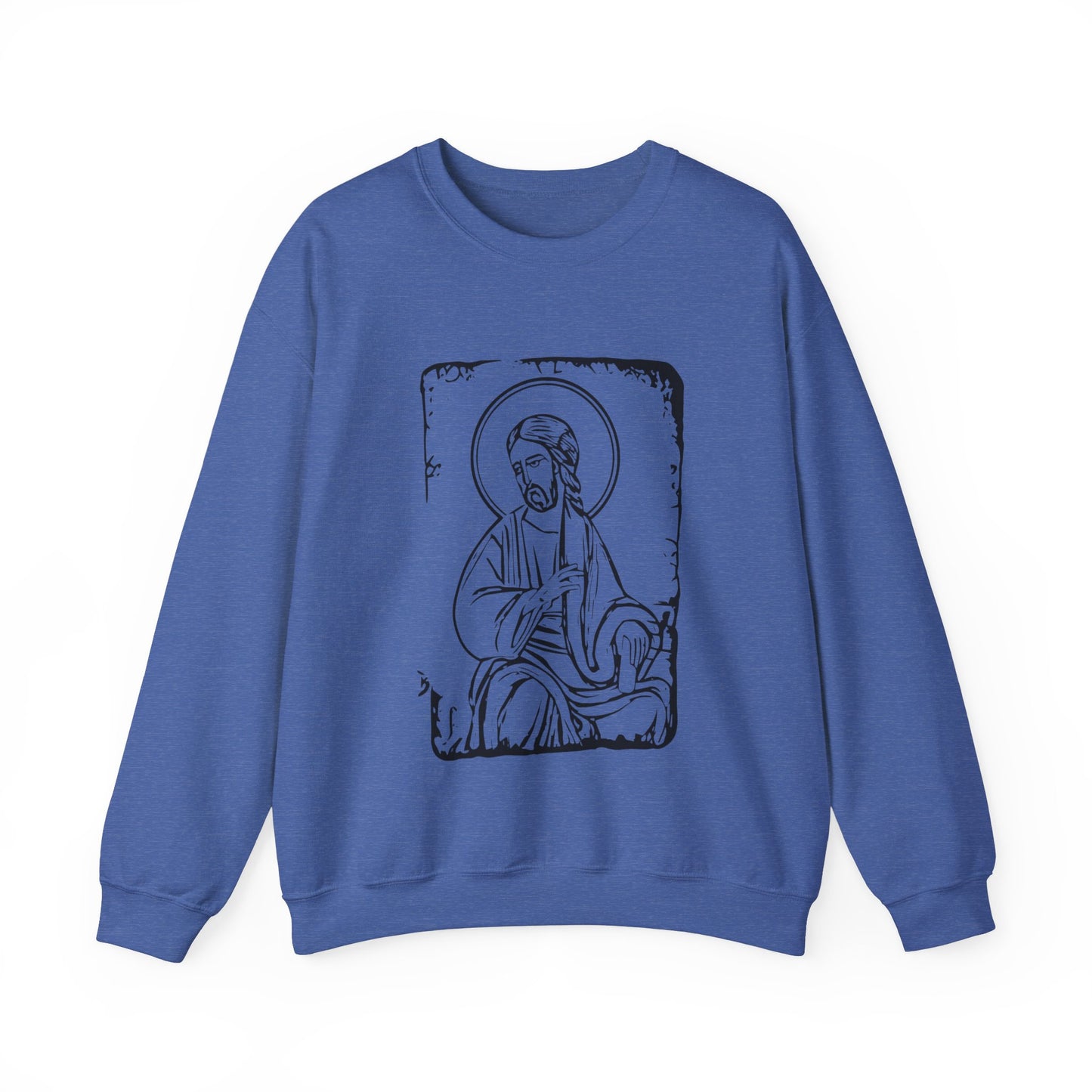 Orthodox Icon Women's Relaxed Sweatshirt (Black Logo) - Sweet Baby Jeez Teez