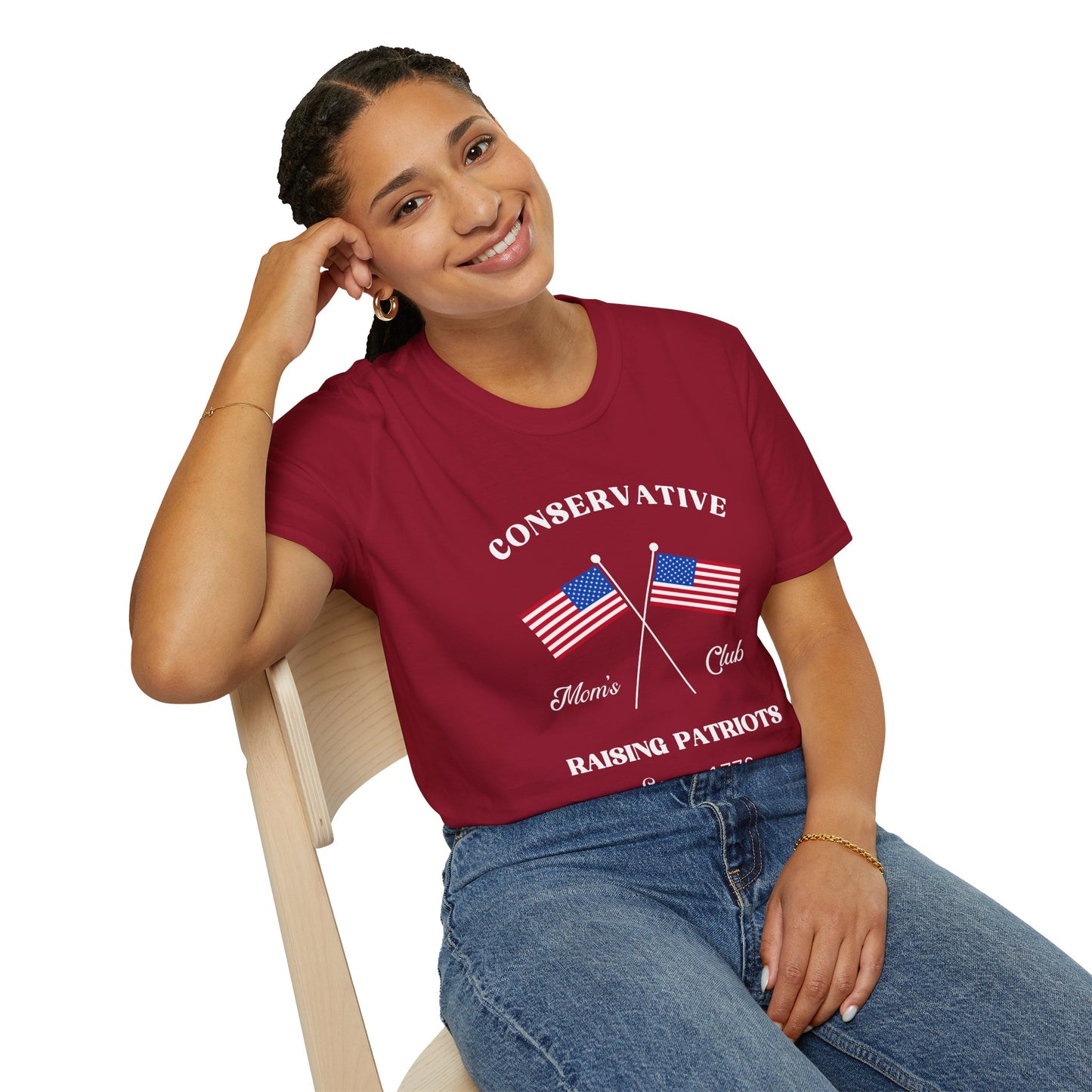 Conservative Mom's Club Women's Plus/Relaxed Tshirt (White Logo)