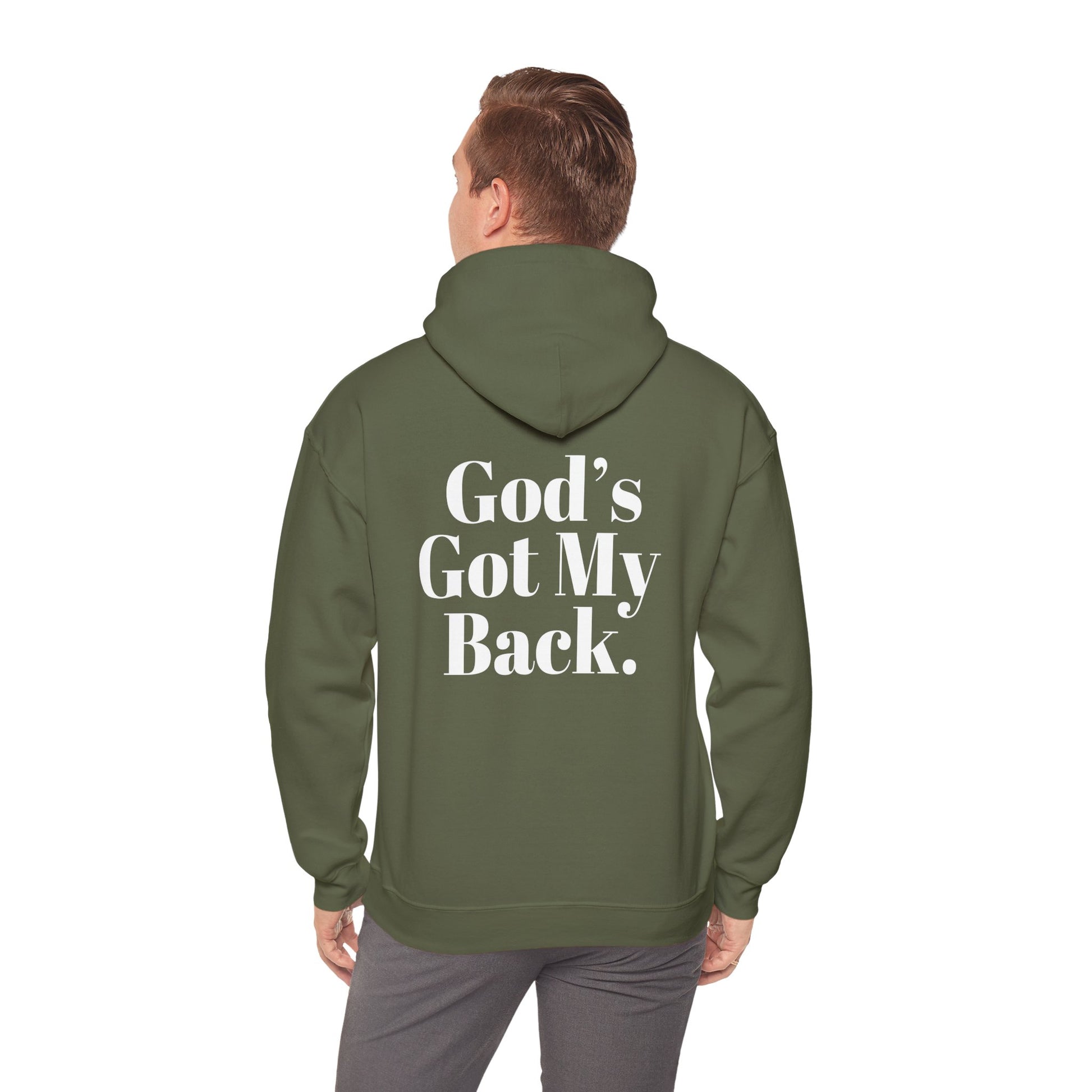 God's Got My Back Men's Hoodie (White Logo) - Sweet Baby Jeez Teez