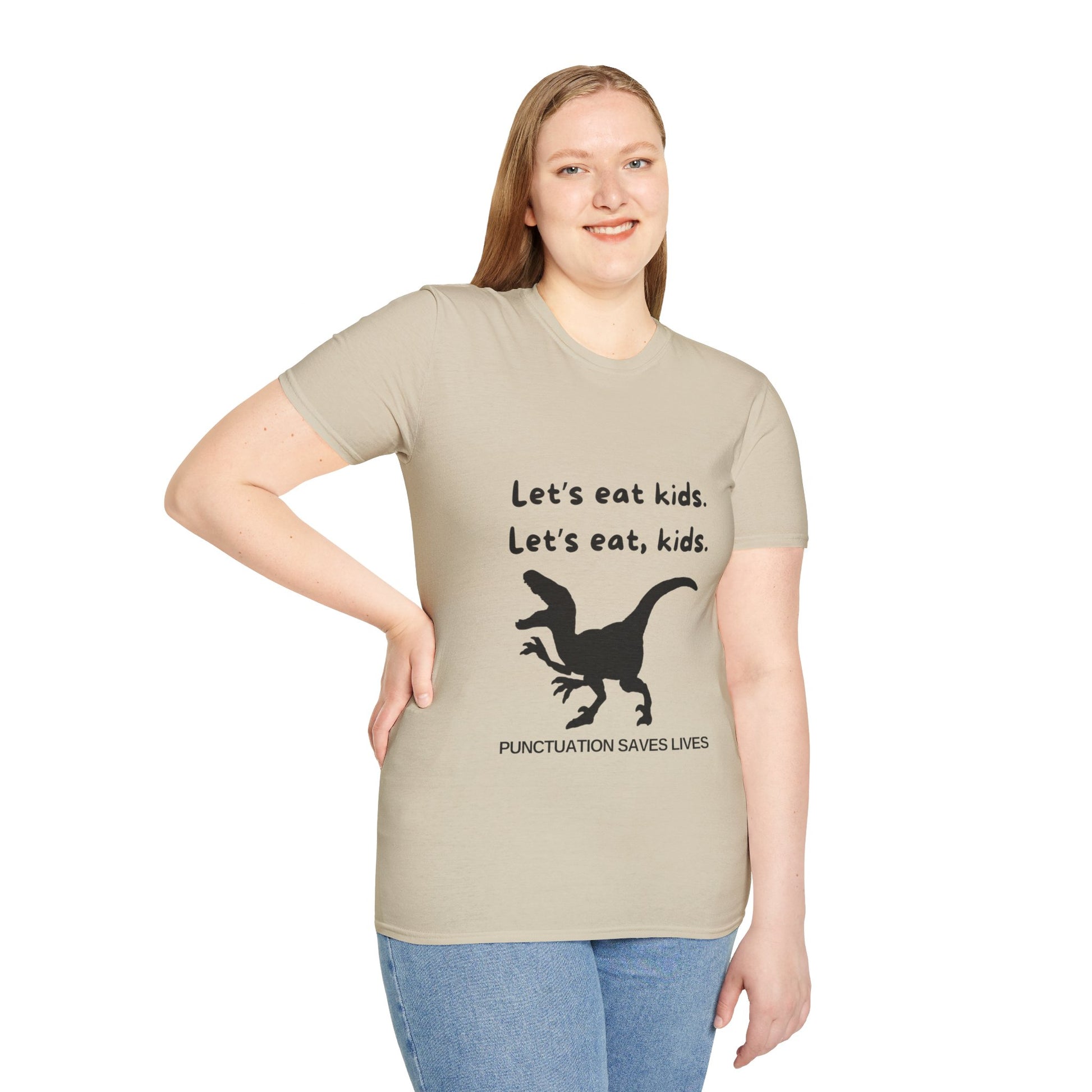 Lets Eat Kids Mens Tshirt (Black Logo) - Sweet Baby Jeez Teez