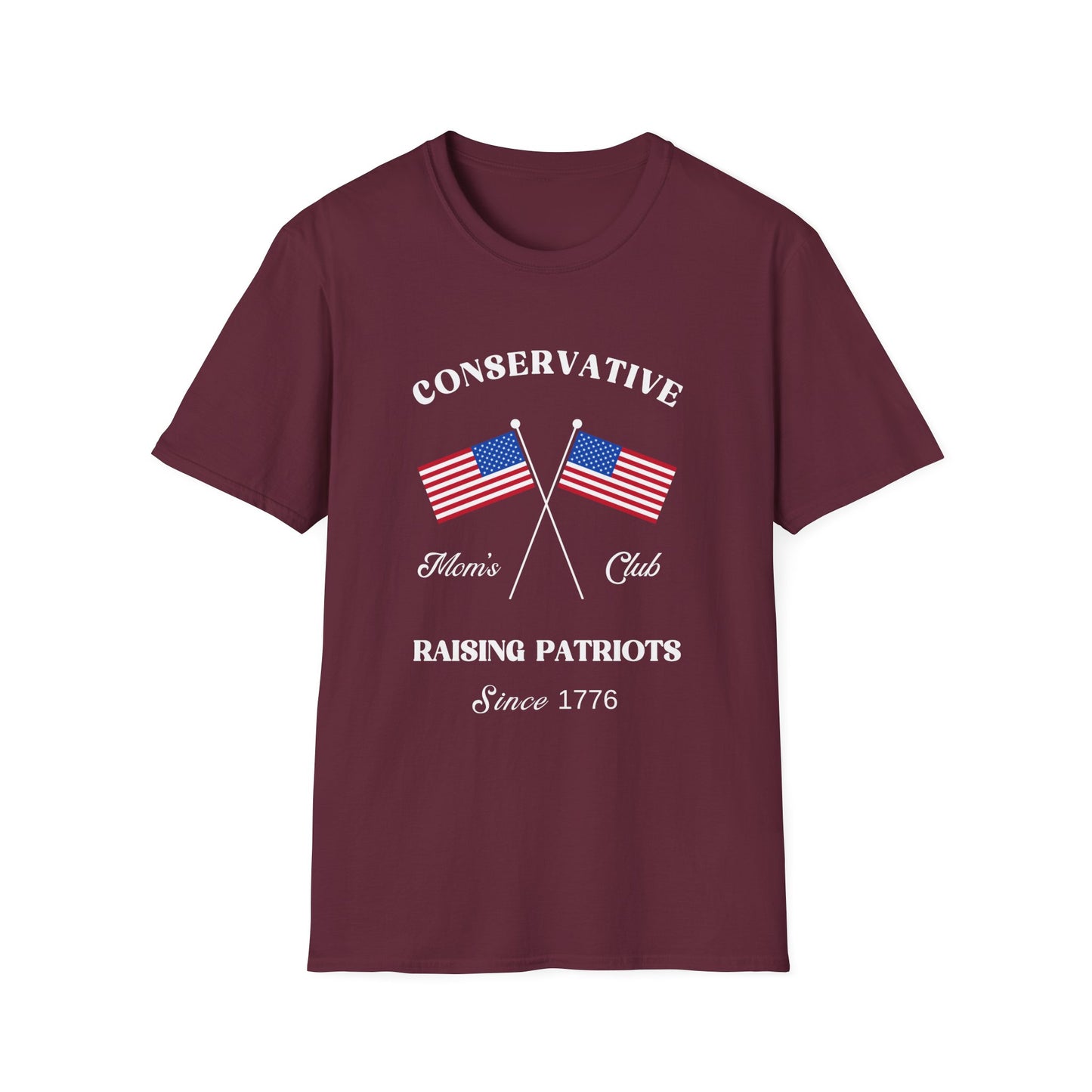 Conservative Mom's Club Women's Plus/Relaxed Tshirt (White Logo)