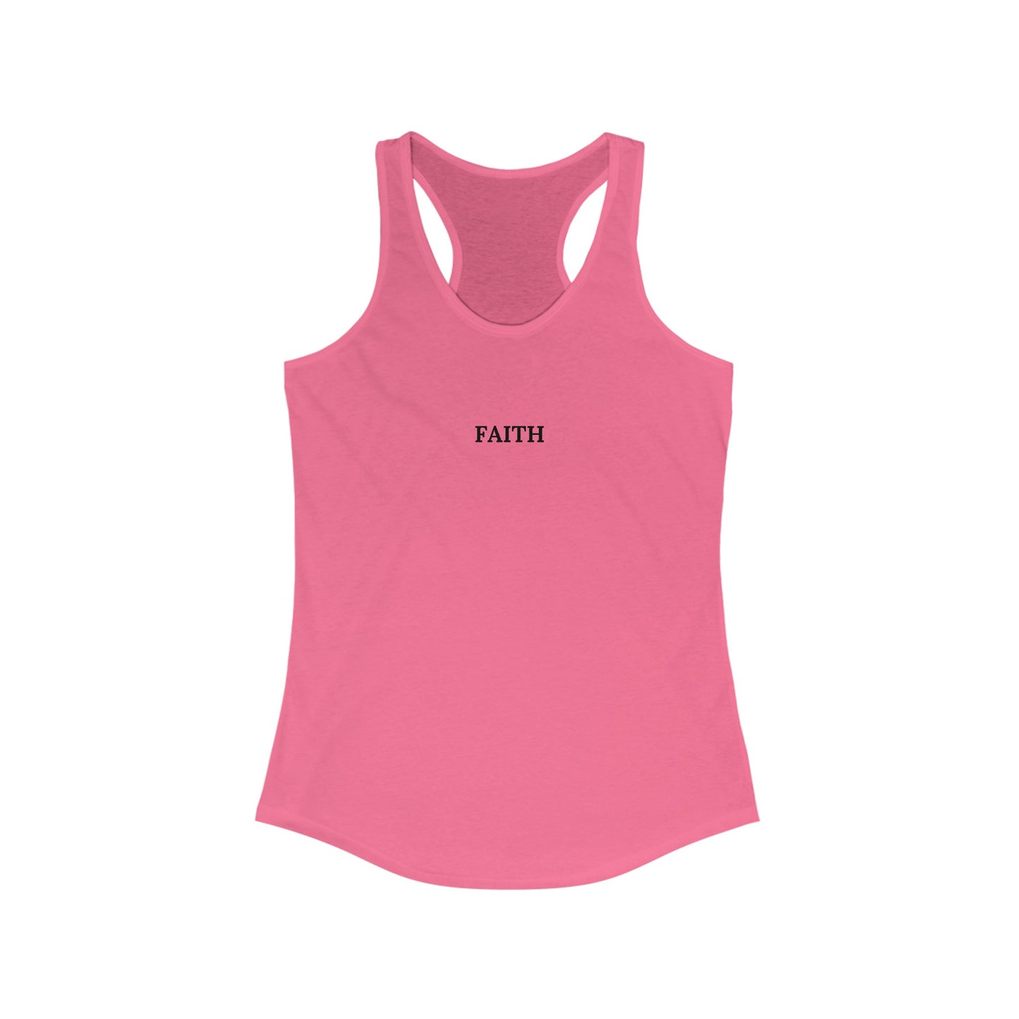 Have a Little Faith Women's Fitted Racerback Tank (Black Logo) - Sweet Baby Jeez Teez