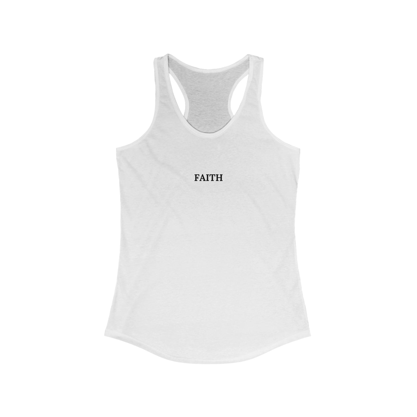 Have a Little Faith Women's Fitted Racerback Tank (Black Logo) - Sweet Baby Jeez Teez