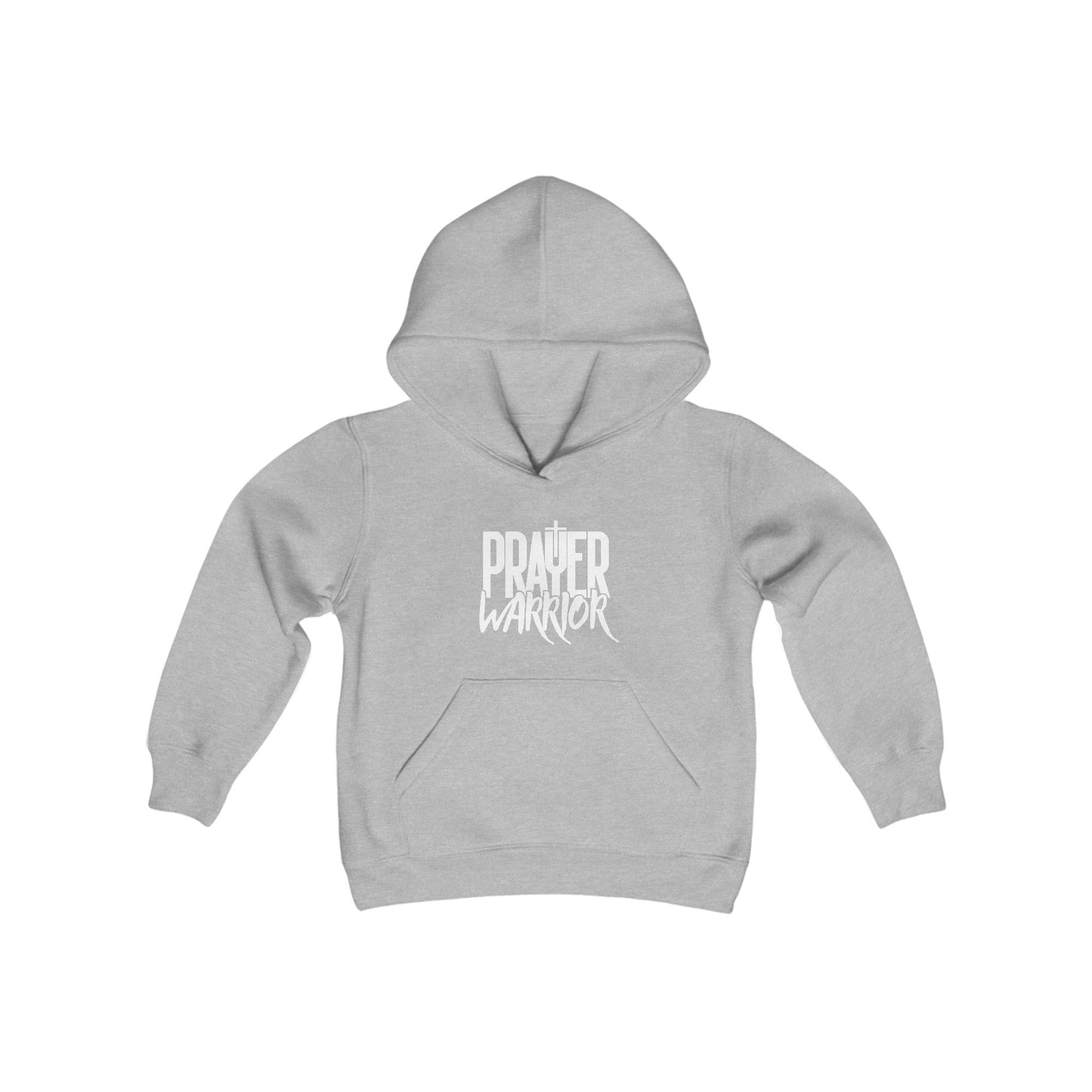 Prayer Warrior Boy's Hoodie (White Logo) - Sweet Baby Jeez Teez