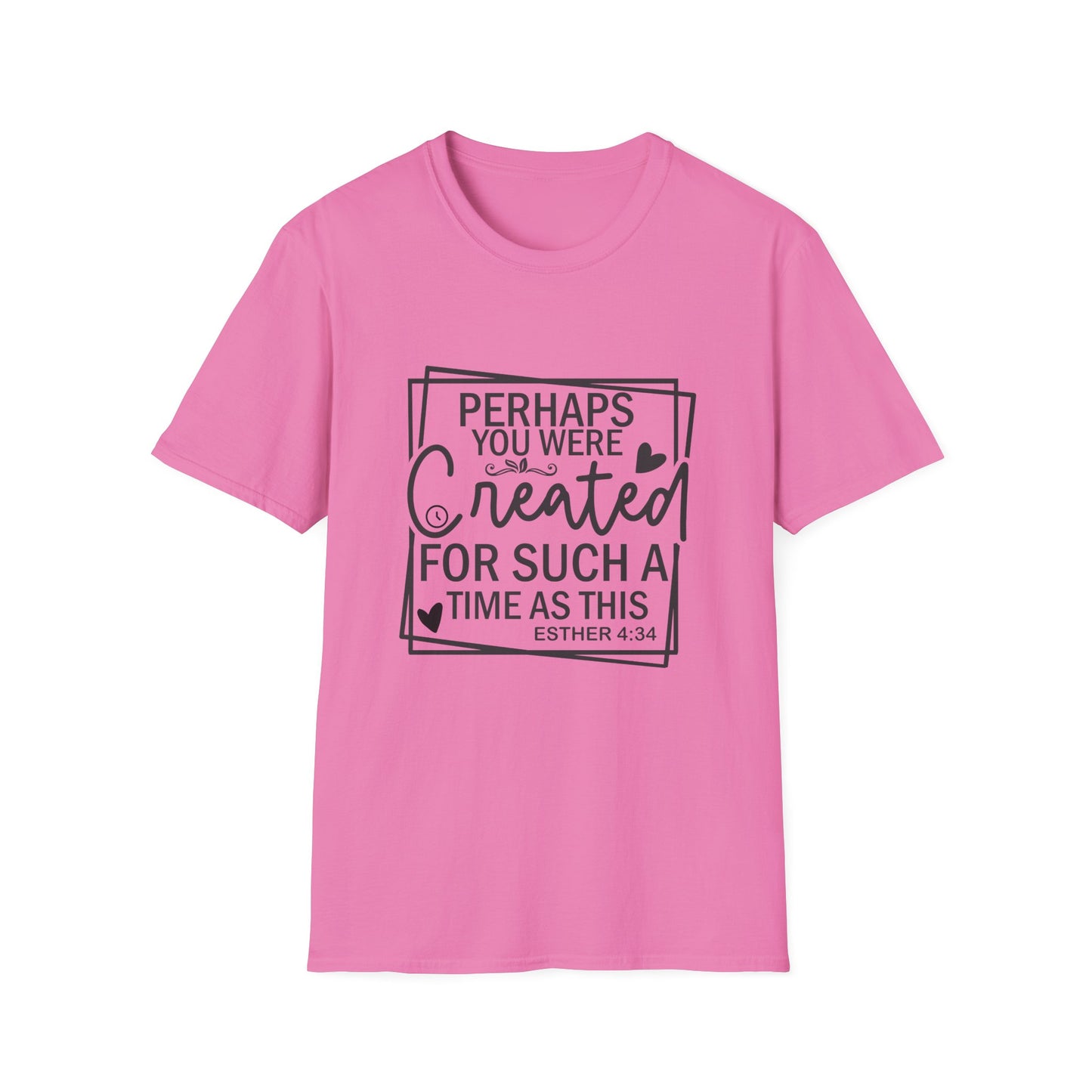 Esther 4:14 Women's Relaxed Softstyle Tshirt (Black Logo) - Sweet Baby Jeez Teez