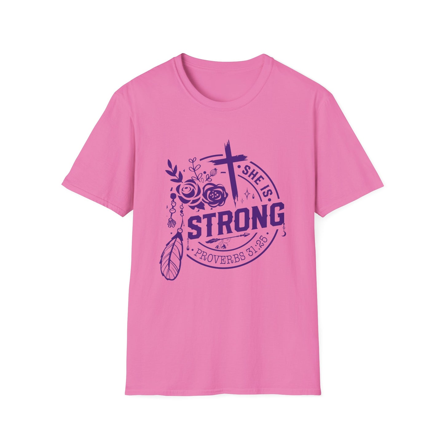 "She is Strong" Proverbs 31:25 Bible Verse Women's Relaxed Tshirt