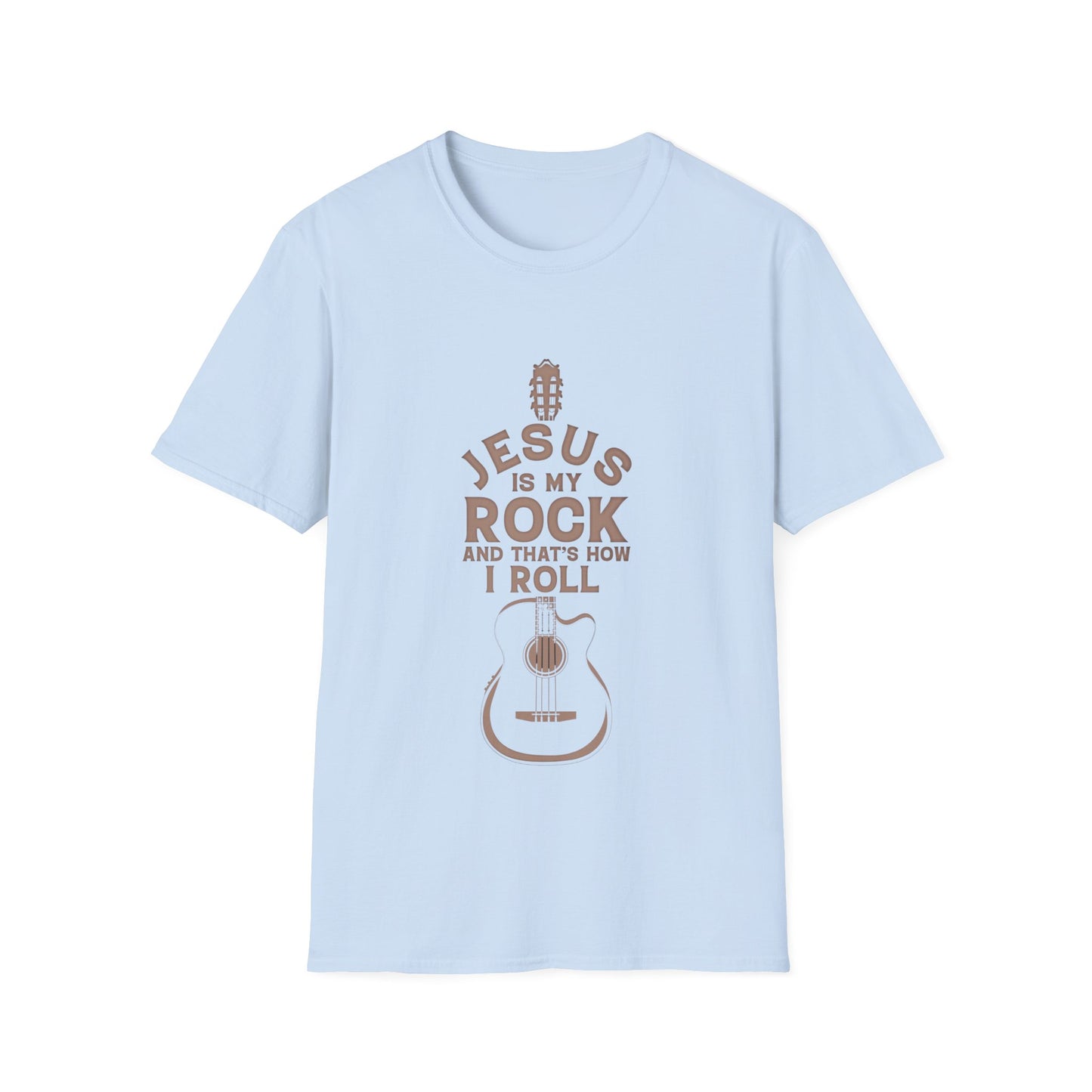 Jesus is My Rock Mens Tshirt (Tan Logo) - Sweet Baby Jeez Teez