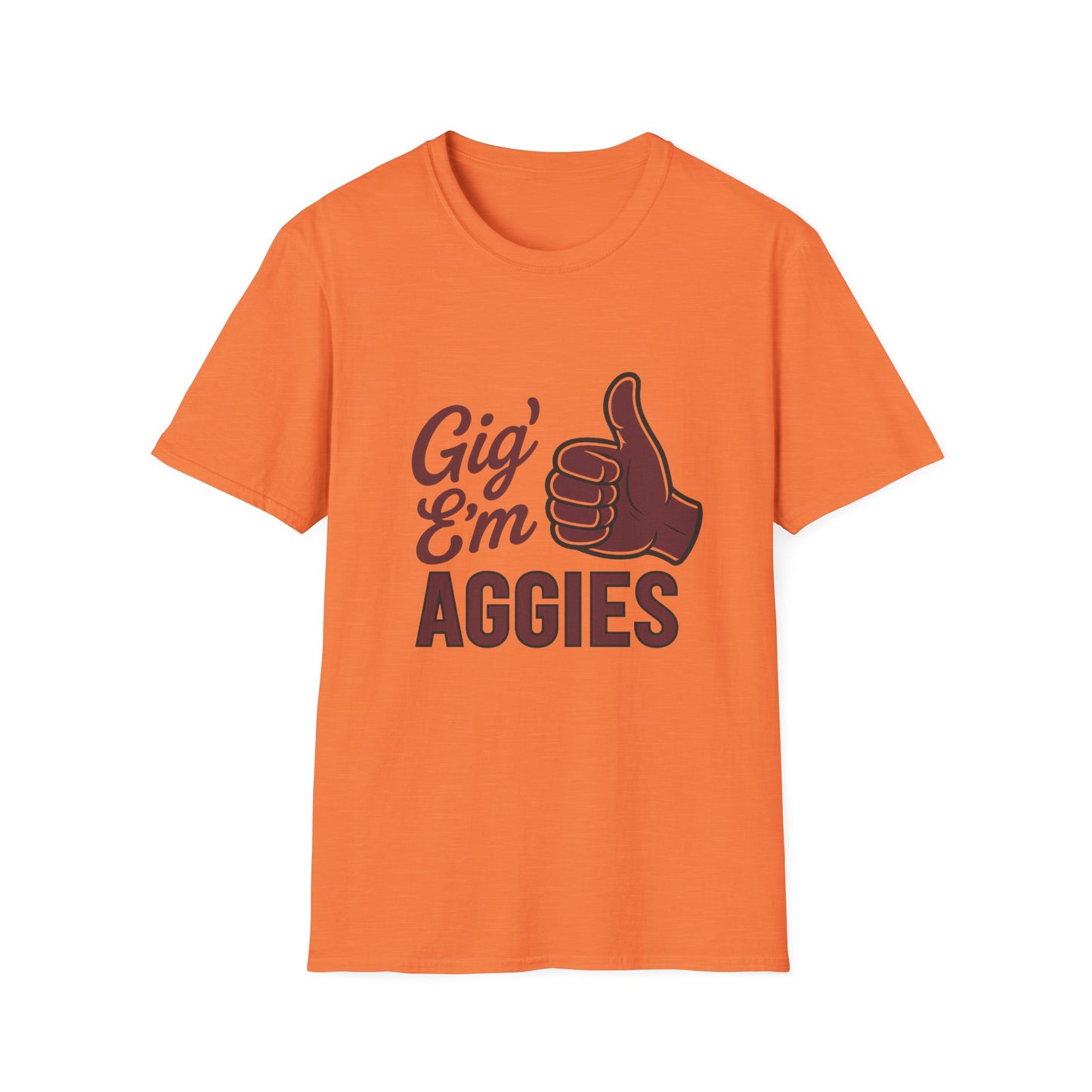 "Gig Em" Aggies Texas A&M Unisex Softstyle T-Shirt - Sweet Baby Jeez Teez