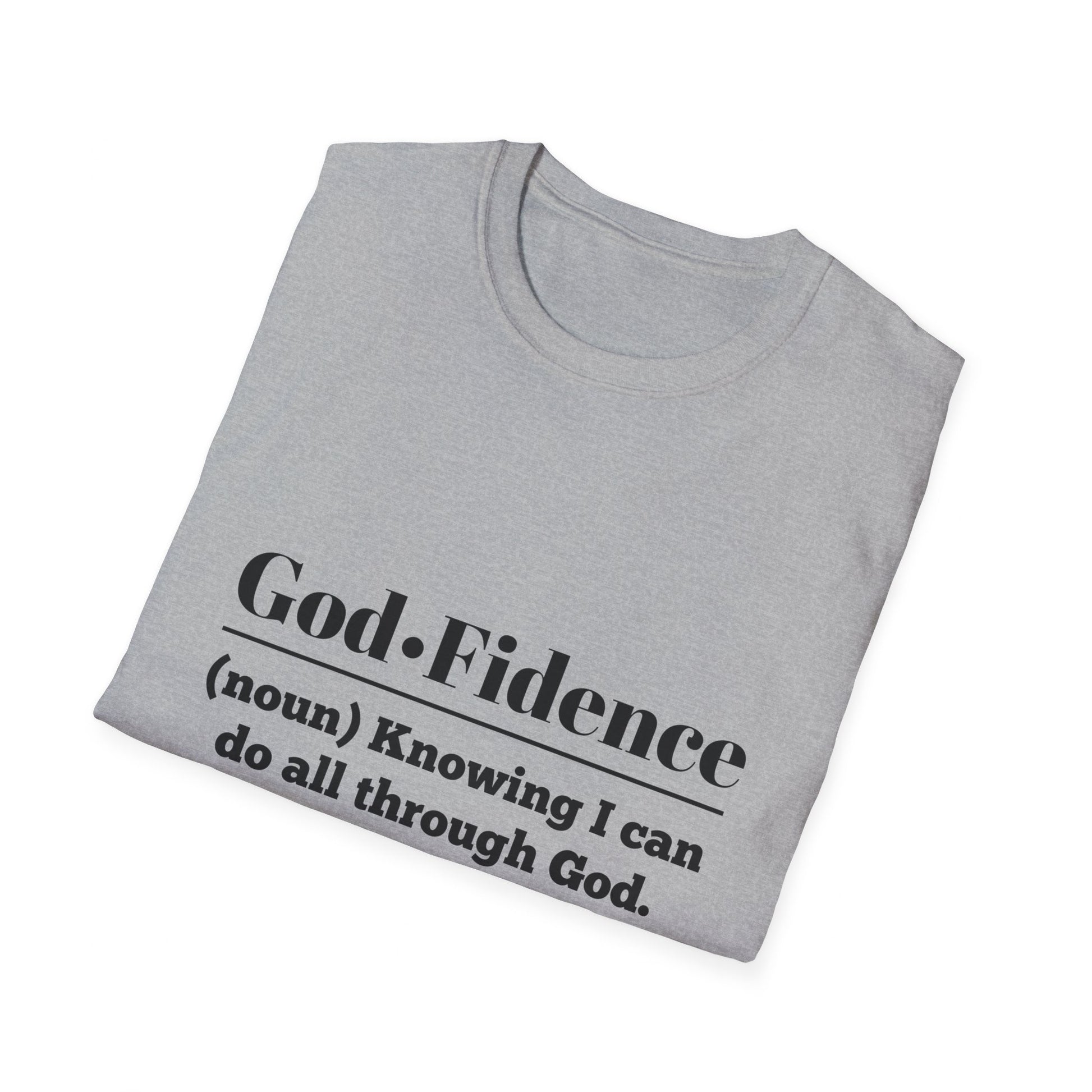 God-Fidence Men's Tshirt (Black Logo) - Sweet Baby Jeez Teez